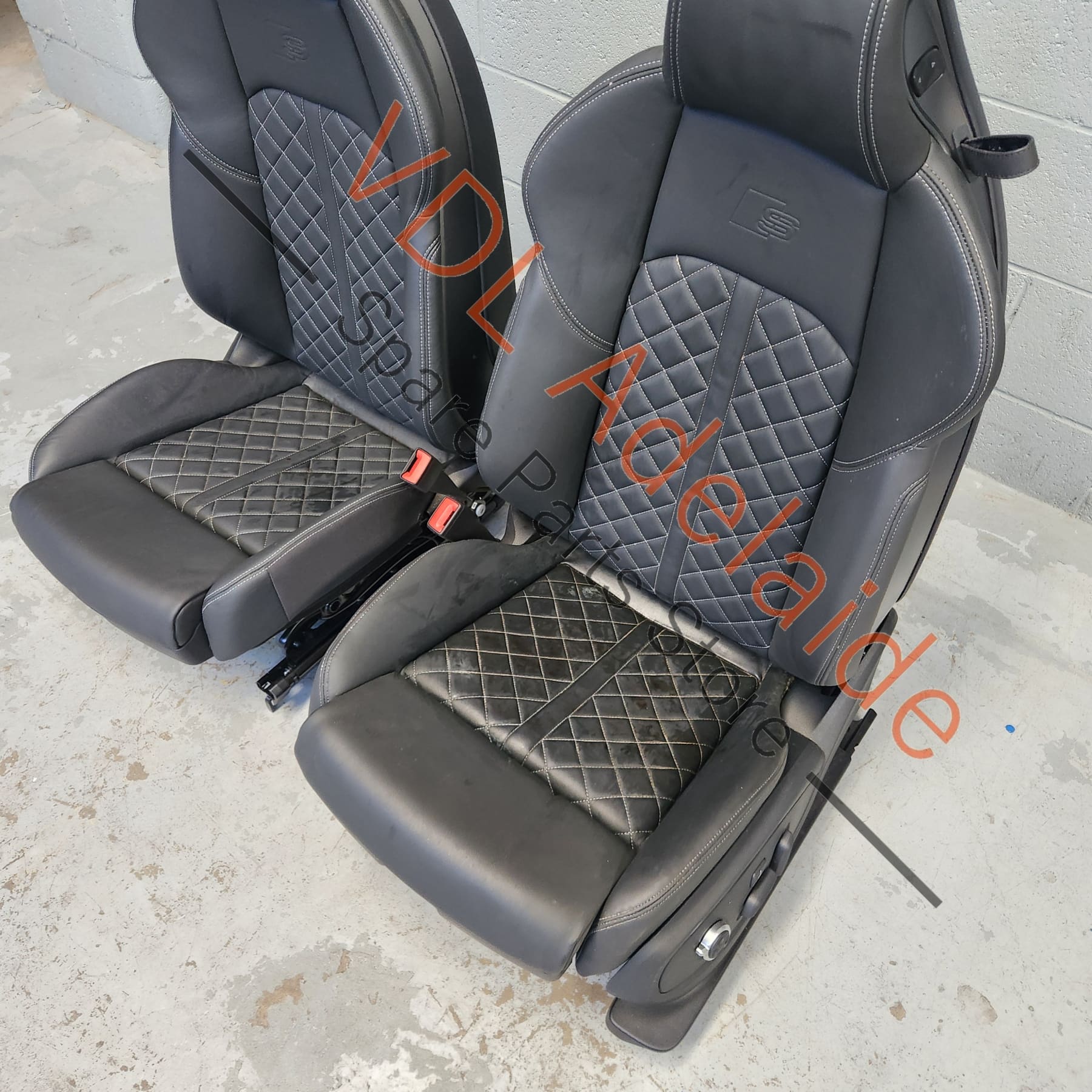 Audi S5 B9 B9.5 Pair of Front Seats Diamond Stitch Leather GRADE 2 - Image 6