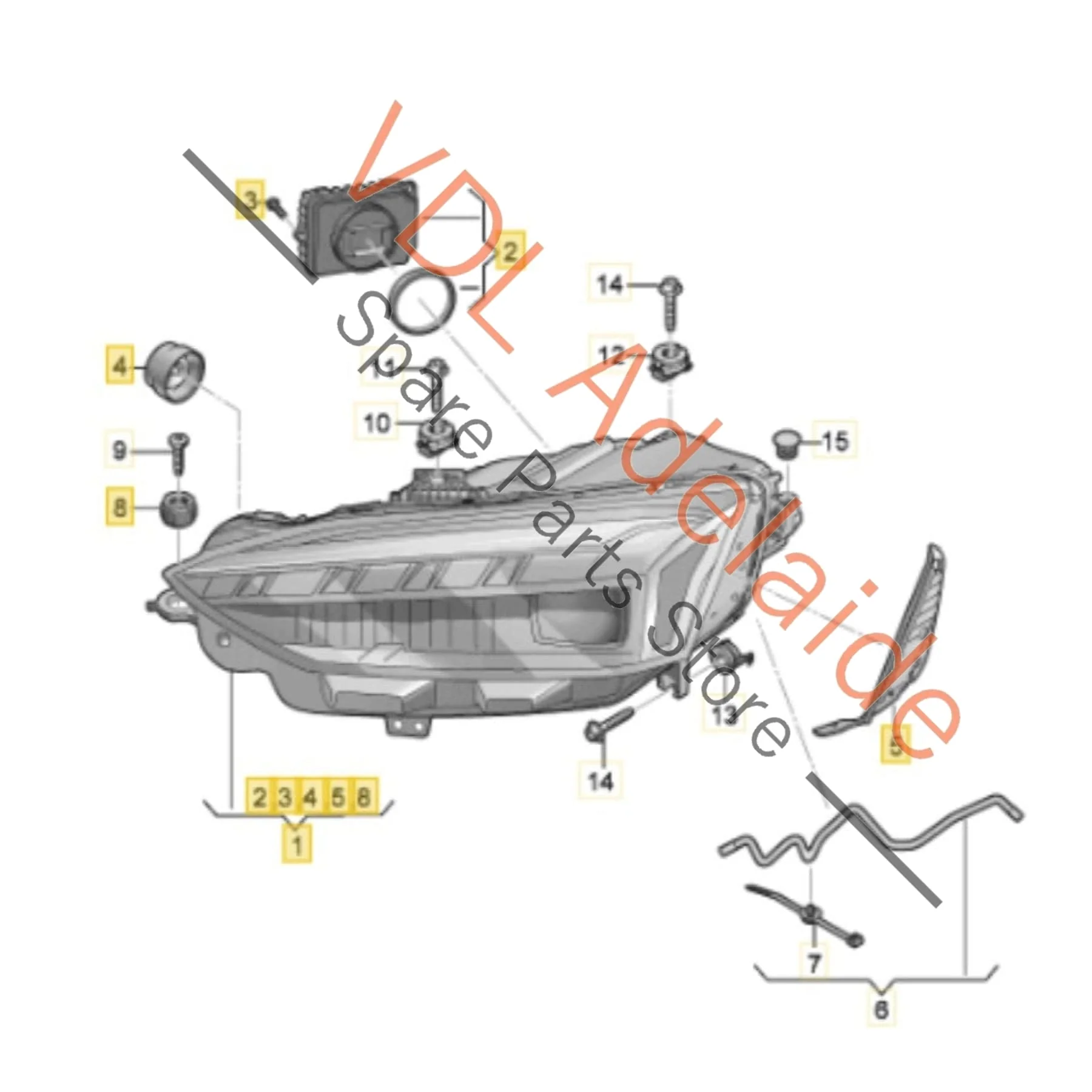 Audi A5 S5 2023 Left Matrix LED Headlight 8W6941039A - Image 2