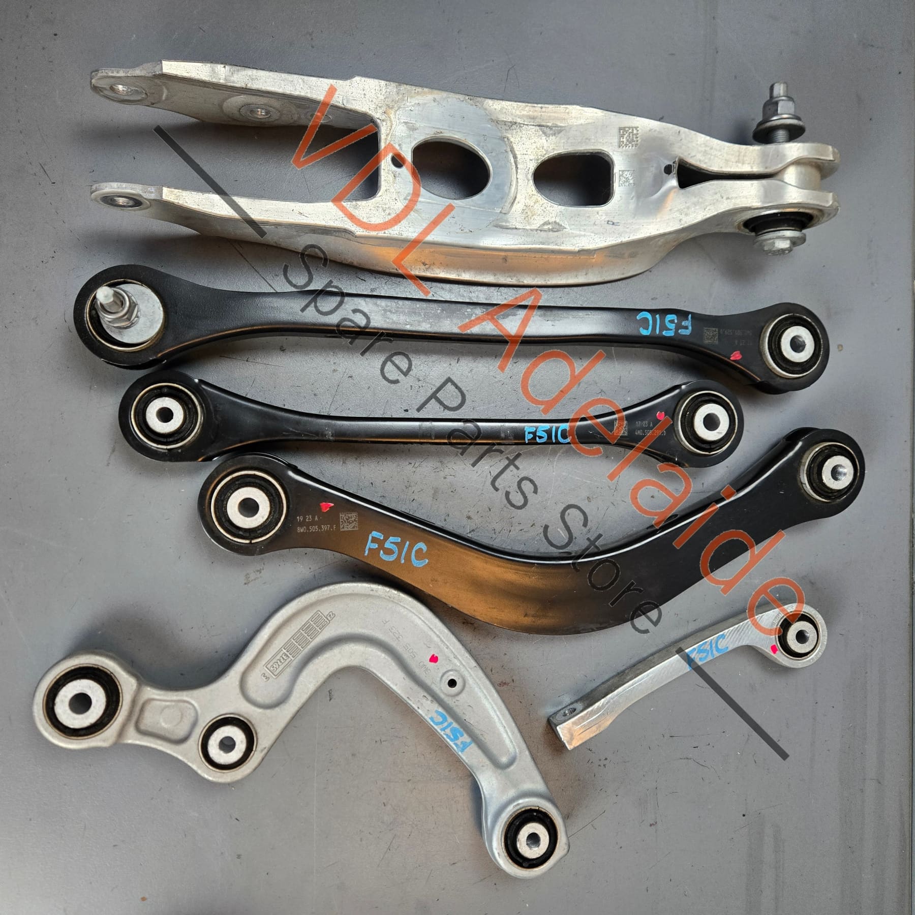 Audi B9 F5 A4 A5 S4 S5 RS4 RS5 Rear Left Suspension Control Arm Set 8W0505311H 8W0505323F 4M0505291D 8W0501529D 8W0505397F
