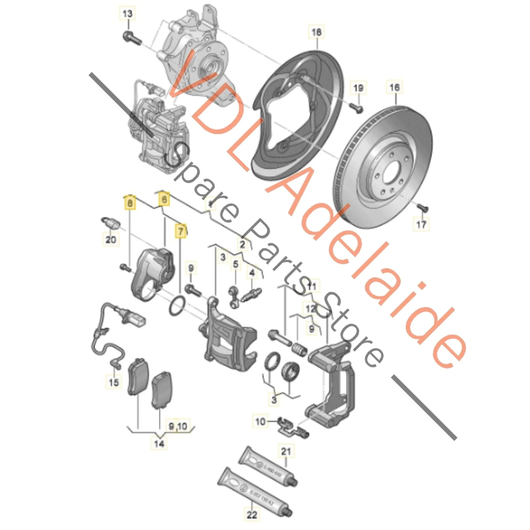 Audi A4 A5 Q5 Rear Handbrake Park Brake Servomotor 8W0998281 - Image 2