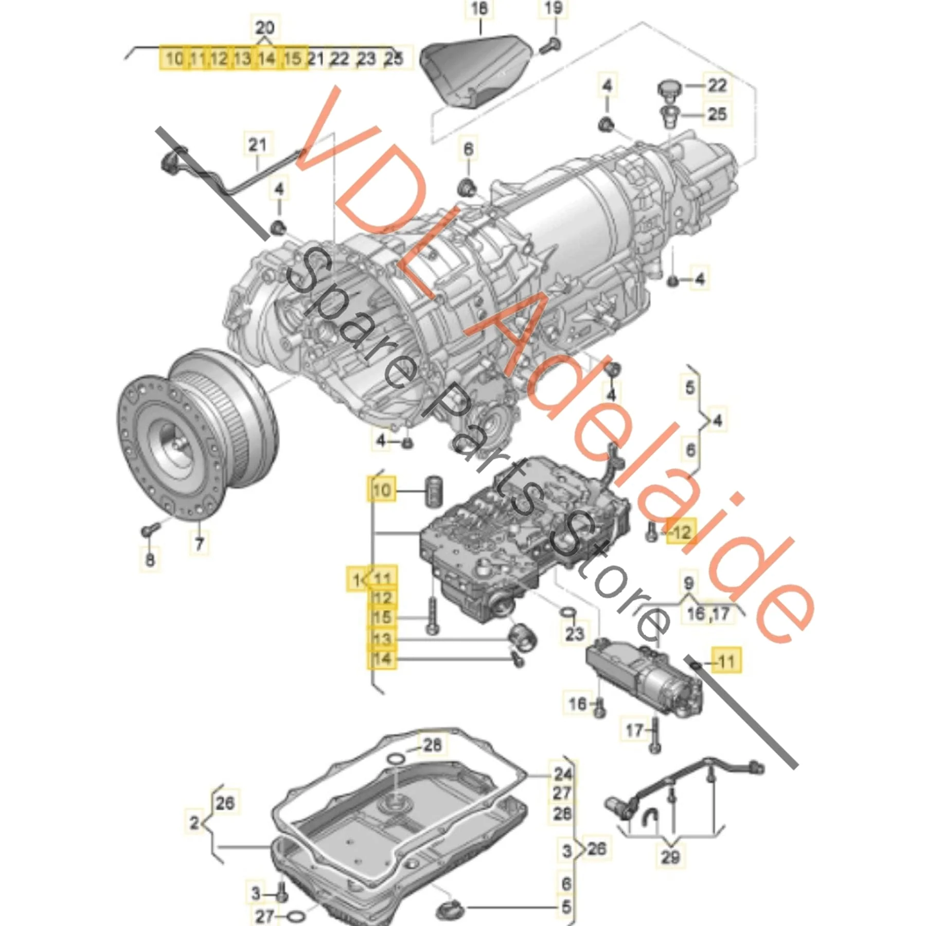 Audi S5 S4 B9 F5 Mechatronic Unit for Gearbox 0D5927156N 8W0927158AB - Image 2