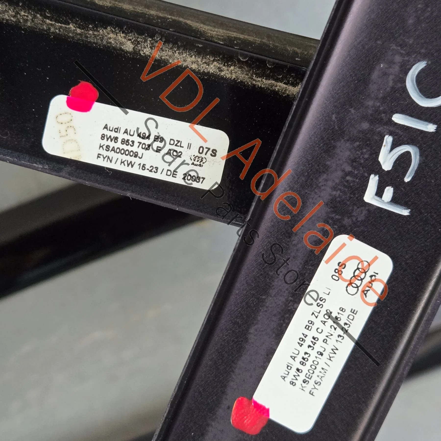 Genuine Audi A5 S5 RS5 B9 F5 Exterior Gloss Black Window Frame Trim Set Left & Right - Image 9