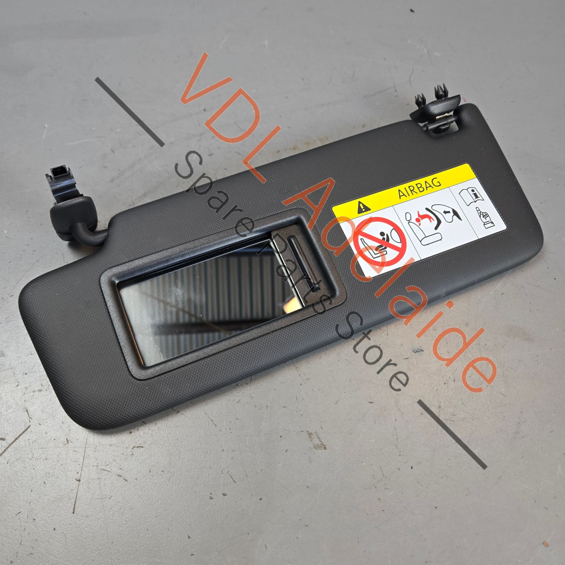 Audi Q5 A5 A4 Left Side Passenger Sun Visor Black 8W0857551P 7C0 8W0857551AL 7C0 - Image 2