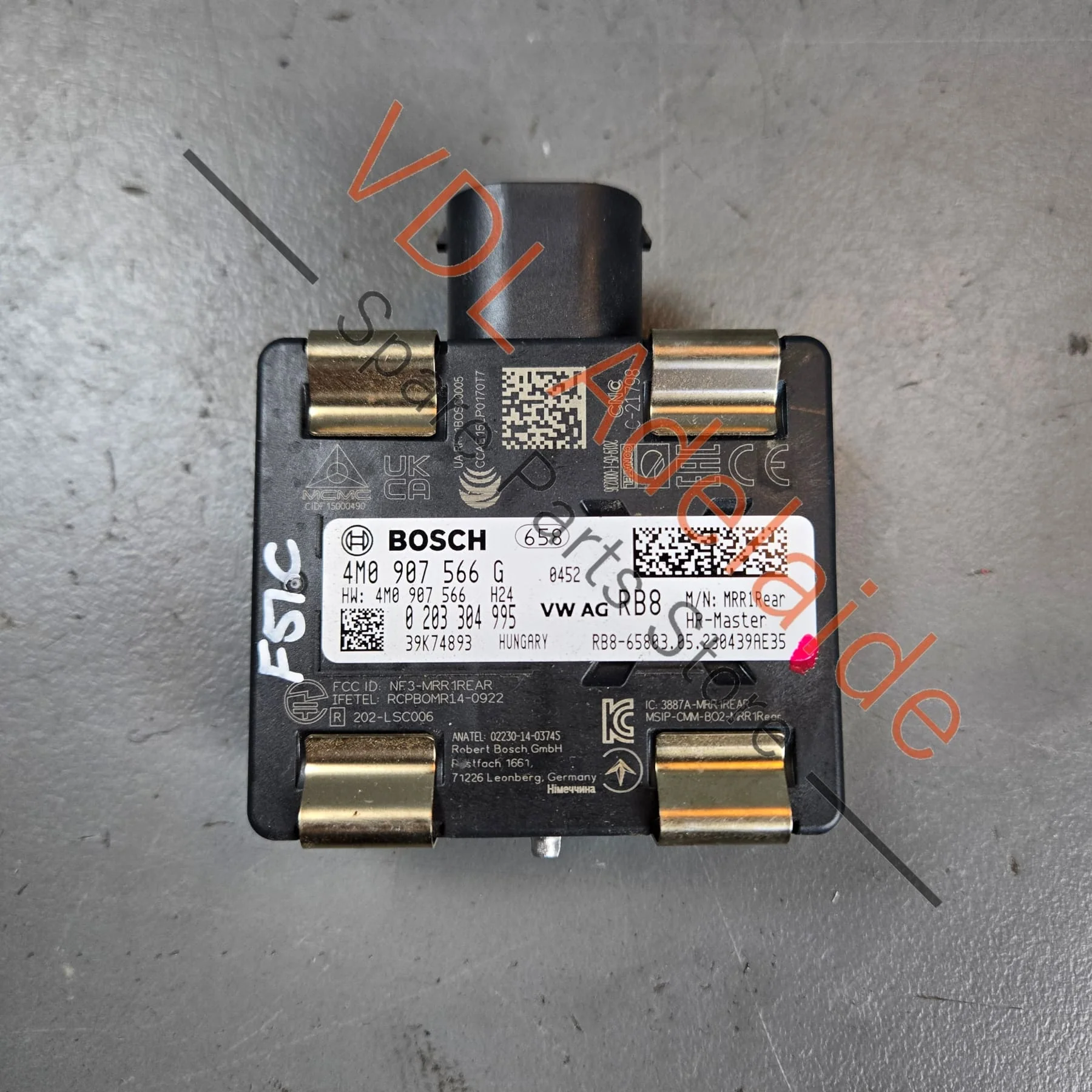 Audi A5 S5 RS5 B9 Rear Blind Spot Radar Sensor Lane Assist Master Right 4M0907566G