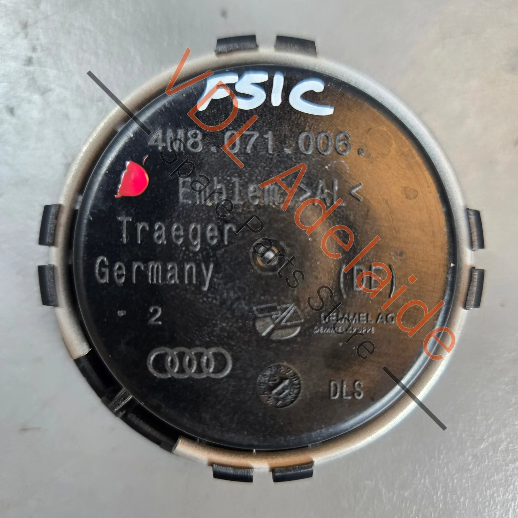 4x Genuine Audi Dynamic Floating Center Caps "Audi Rings" 4M8071006A self levelling "spinners" 66mm - Image 5