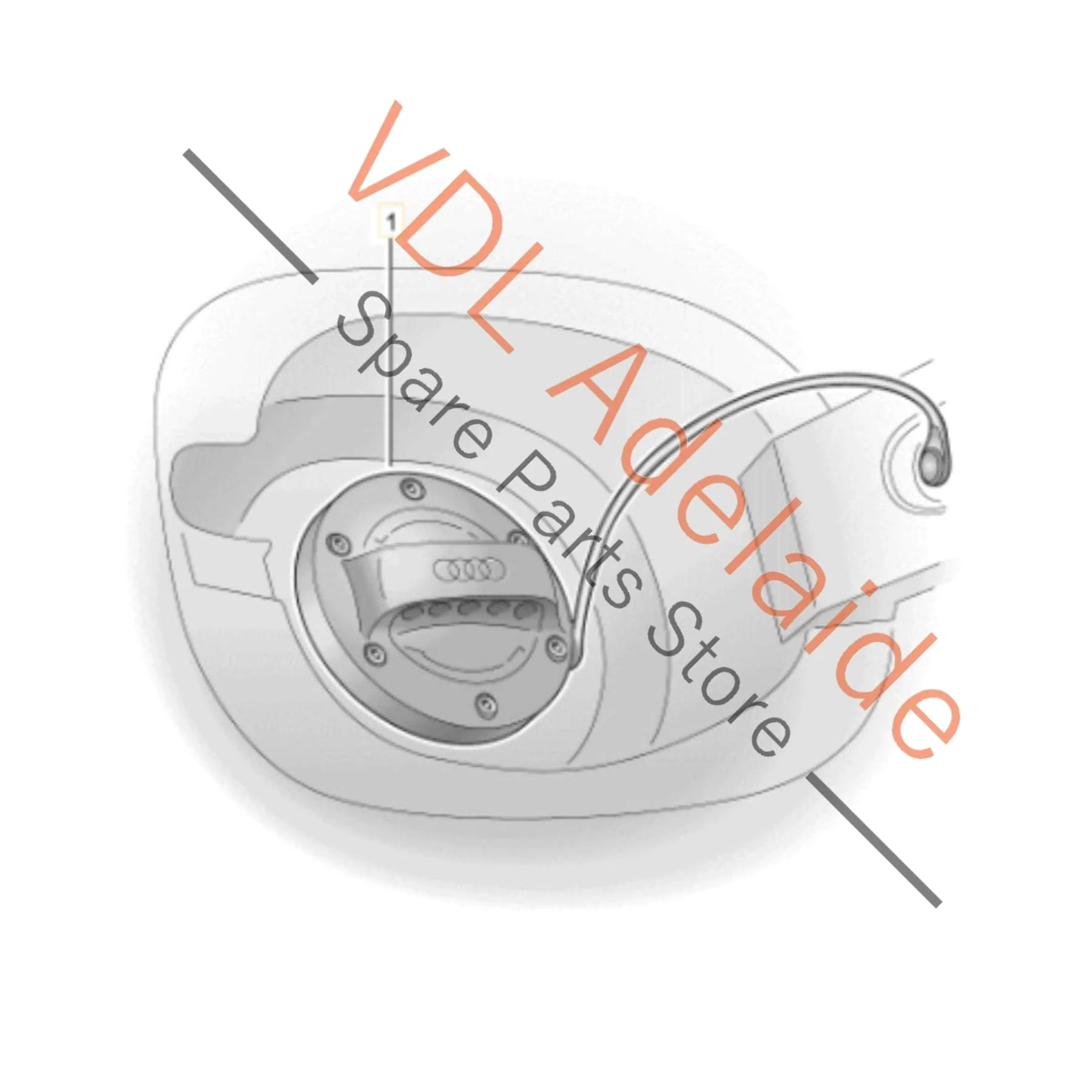 Genuine Accessory OEM Audi Sport Aluminium Chrome Fuel Cap 8Y0071000 - Image 3