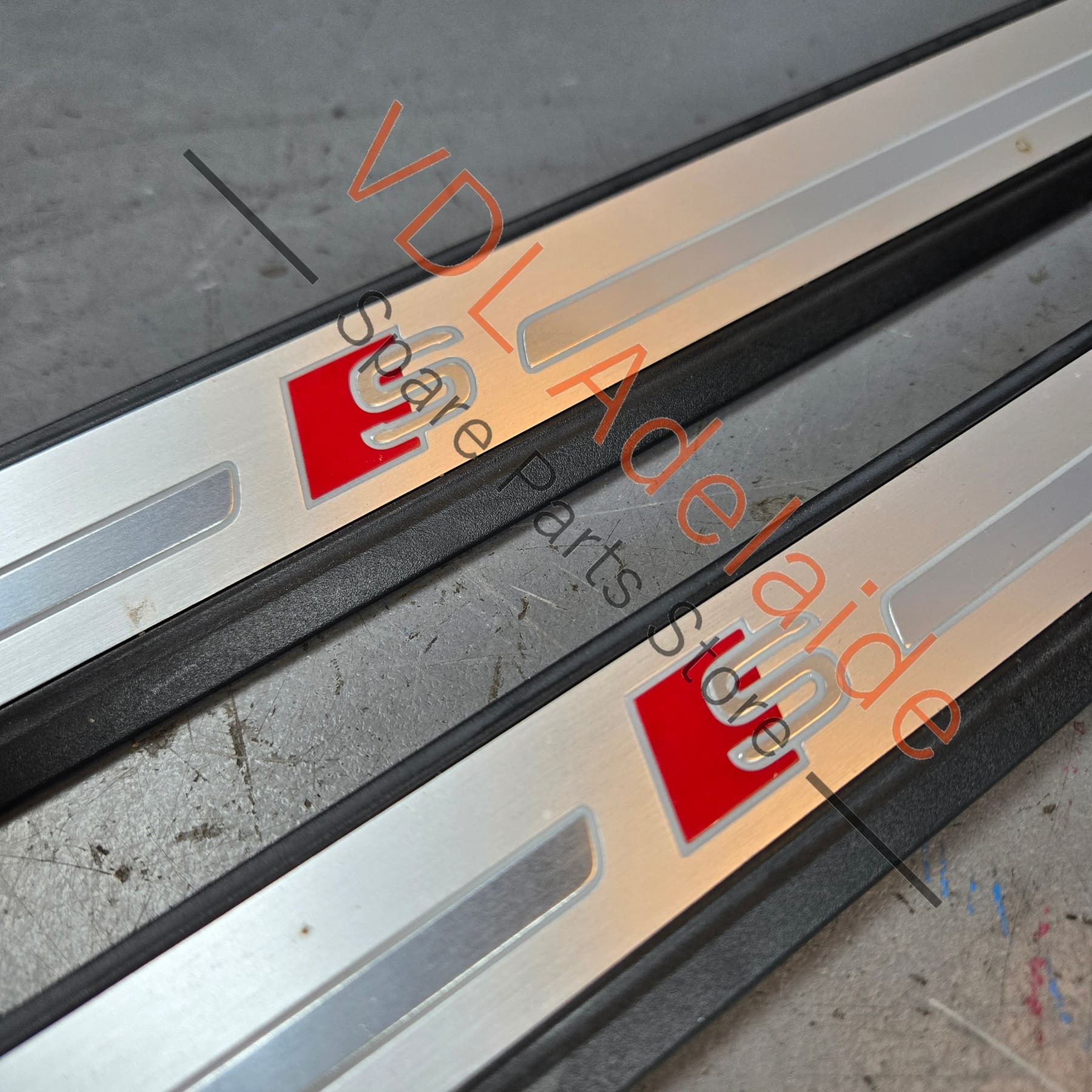 Audi Sport S5 B9 Illuminated Door Entry Sill Trim Cover Set Pair 8W6947417A