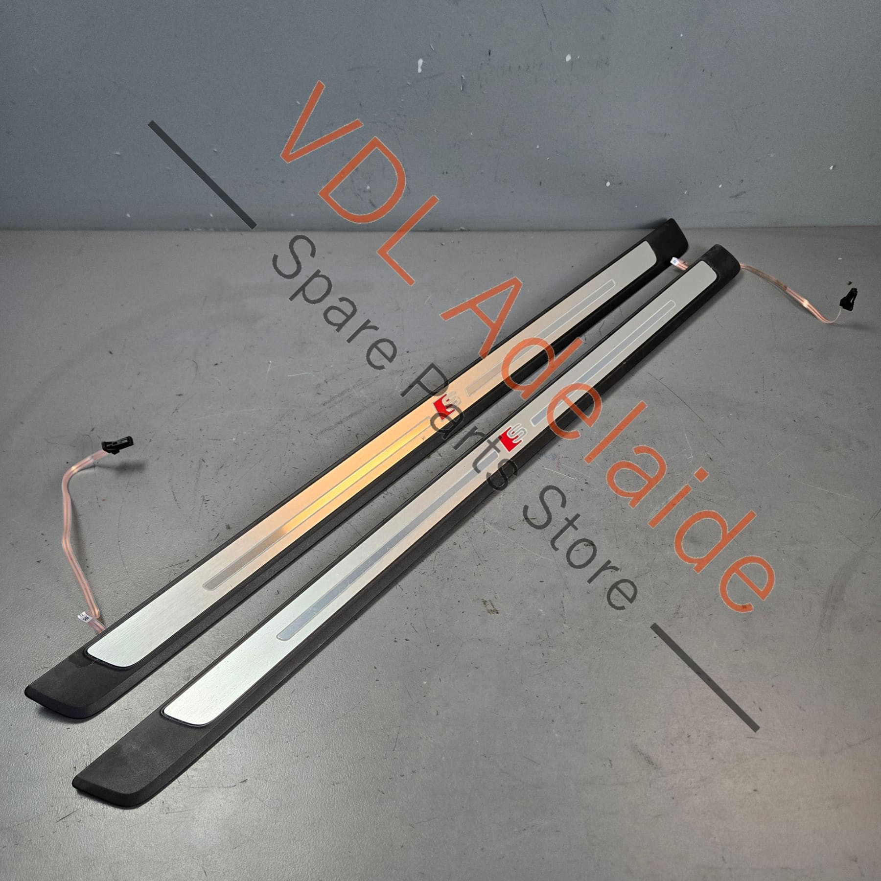Audi Sport S5 B9 Illuminated Door Entry Sill Trim Cover Set Pair 8W6947417A - Image 2
