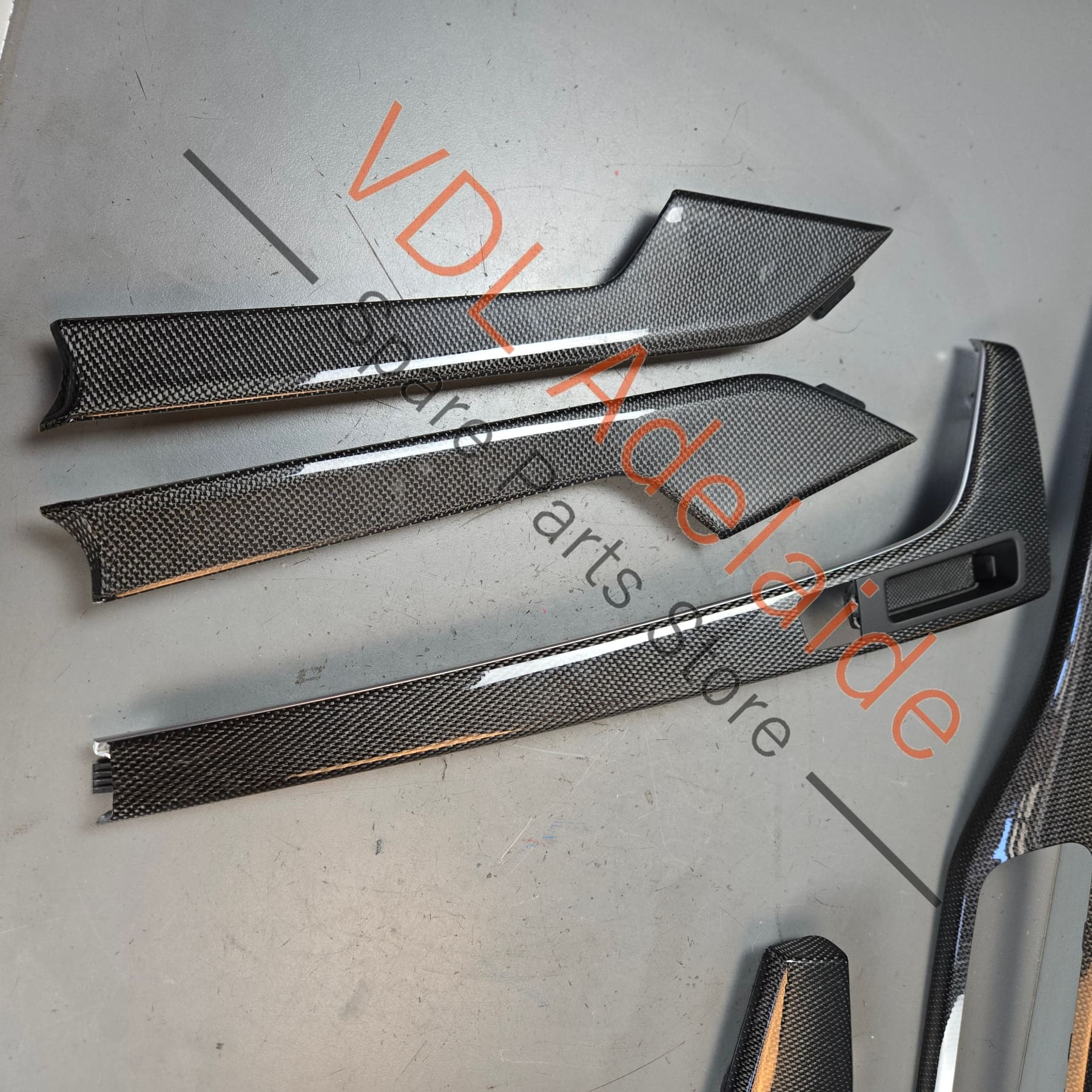 Audi S5 RS5 Set of Carbon Fibre Interior Trim Set Doors and Console 8W2853190T 7V7 8W6867410G 7V7 8W2863969G 7V7 - Image 7