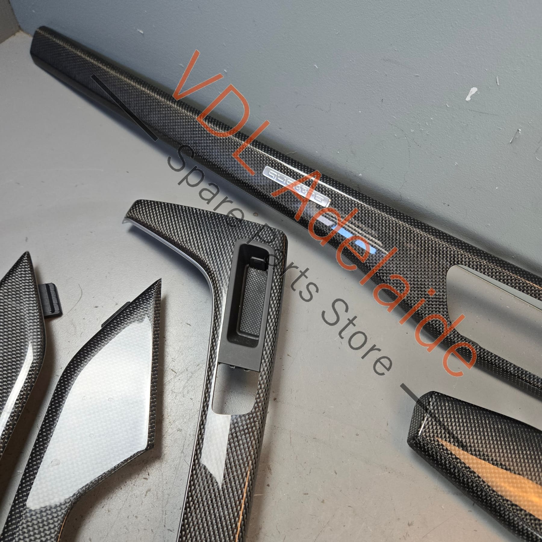 Audi S5 RS5 Set of Carbon Fibre Interior Trim Set Doors and Console 8W2853190T 7V7 8W6867410G 7V7 8W2863969G 7V7 - Image 9
