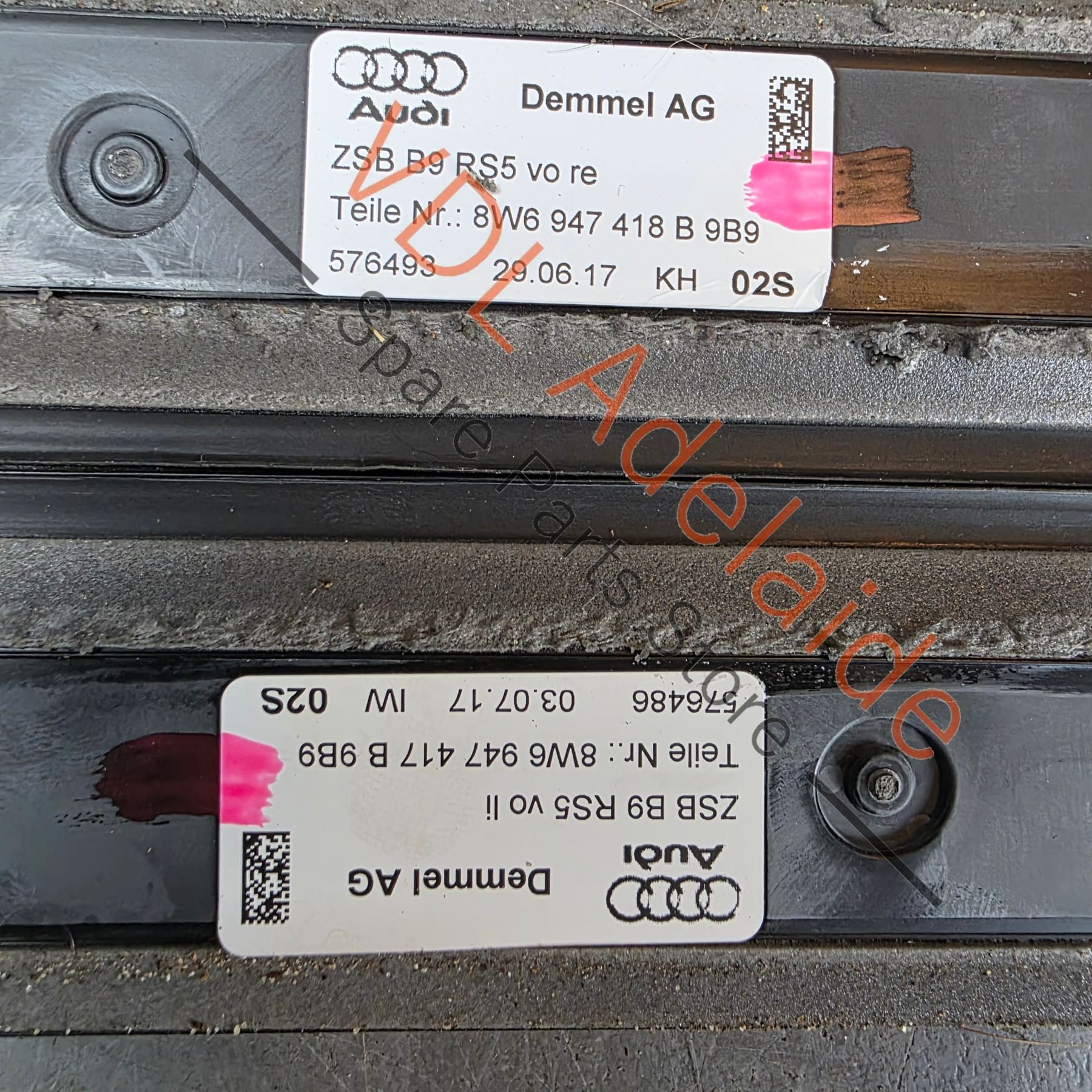 Audi RS5 F5 B9 Door Entry Sill Trim Strip Illuminated with Light Set Pair 8W6947417B9B9 8W6947418B9B9 - Image 6