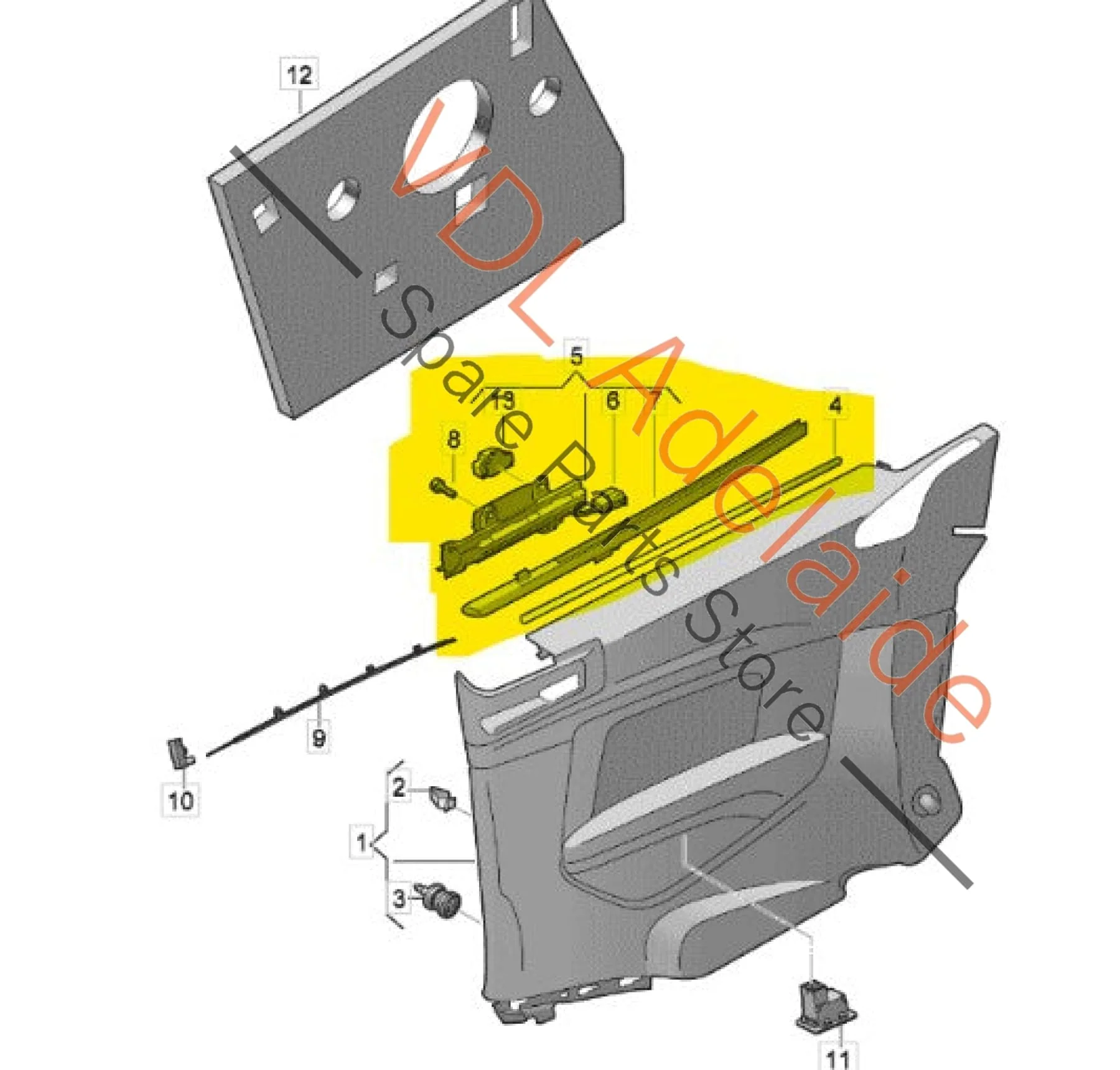 Audi A5 F5 Coupe Right Front Seatbelt Ready Assistant Motor 8W6857760 3Q7 - Image 2