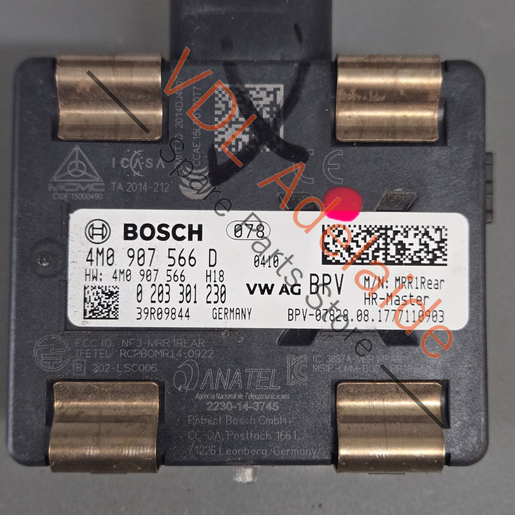 Audi VW Rear Right Lane Change Assist Module Radar Master 4M0907566D - Image 2