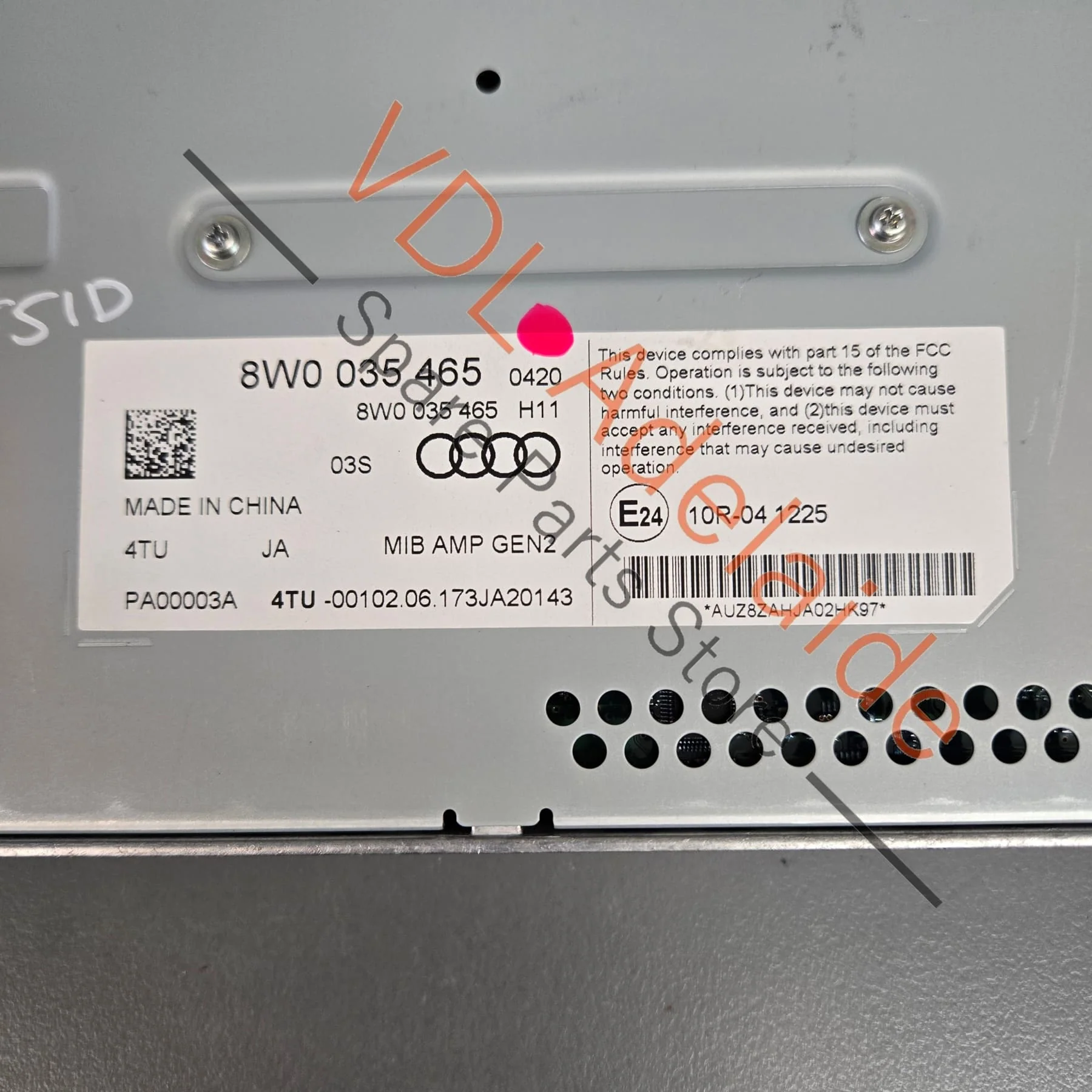 Audi A4 S4 RS4 B9 Audio Amplifier for Premium Bang Olufsen B&O Sound 8W0035465 MIB AMP GEN2 - Image 2