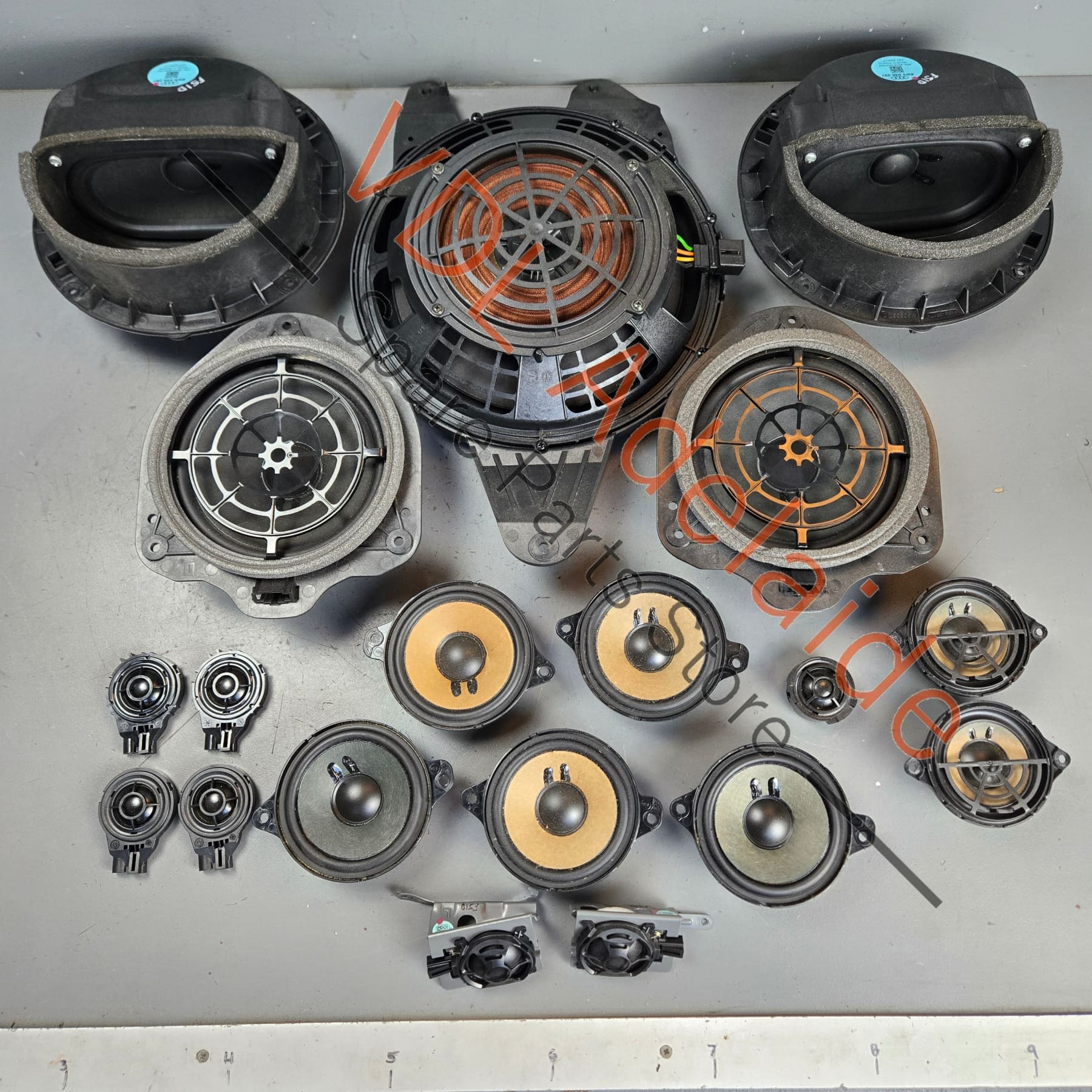 Audi RS5 B9 19 Speaker Bose Sound System set incl Woofer Tweeters and Mids 8W6035412A