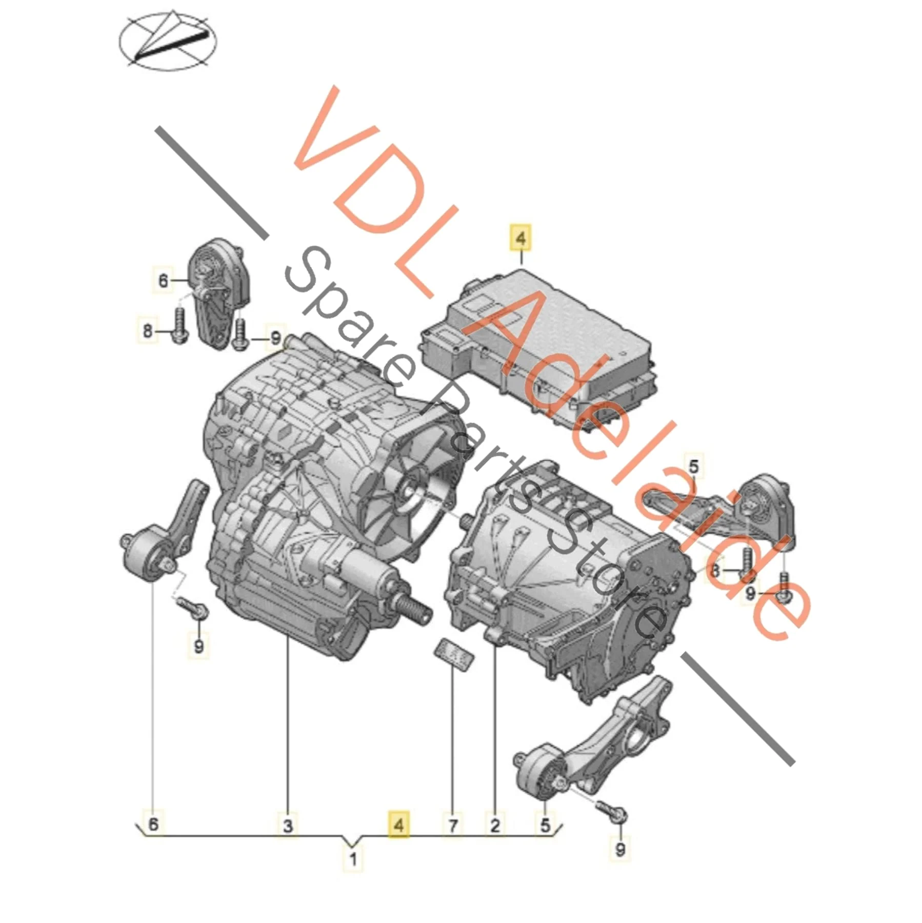Audi E-Tron GT Porsche Taycan 600A Rear Electric Motor Drive Controller Inverter DME 9J1907121BG - Image 2