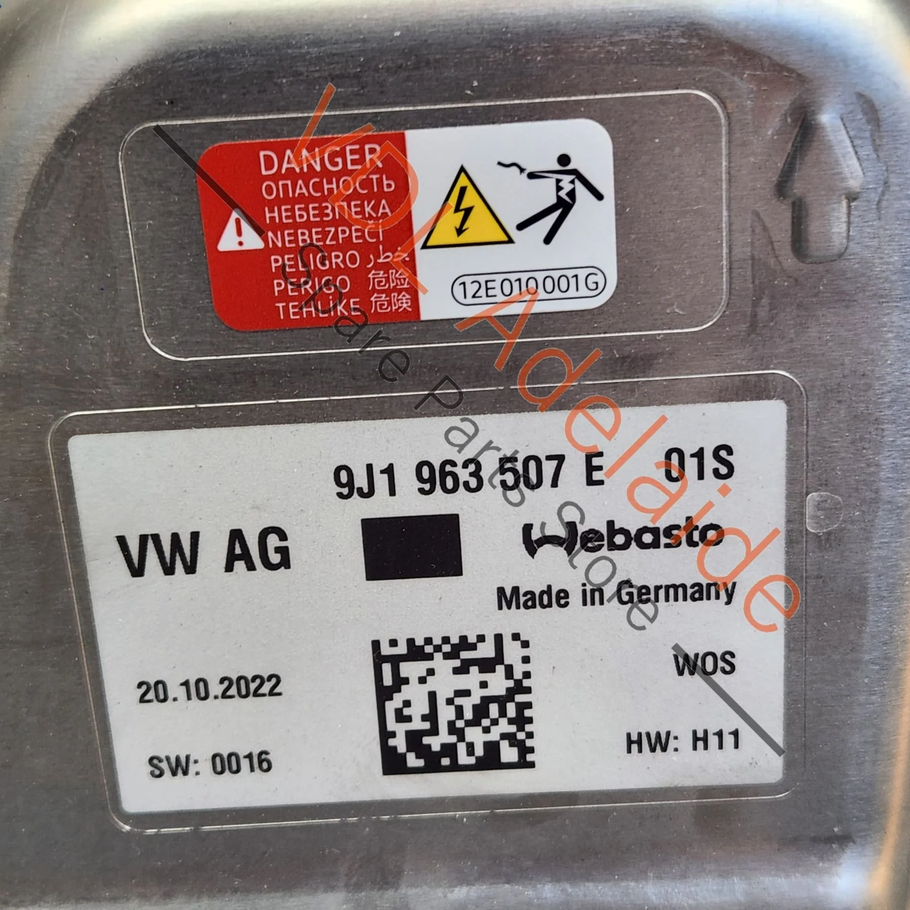 Audi E-Tron GT Porsche Taycan Main High Voltage Battery Heater Heating (PTC) 9J1963507E 9J1963507F - Image 5
