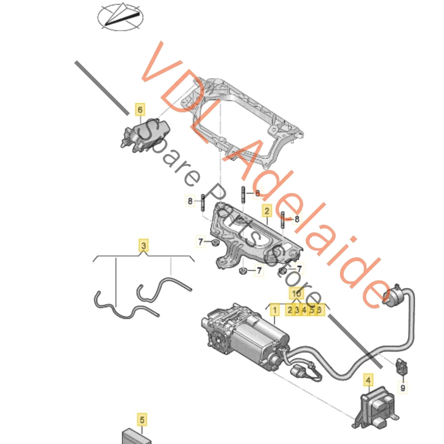 Audi e-Tron Porsche Taycan Air Suspension Pump & Valve Block Controller 9J1616006D 4M0907778 - Image 2