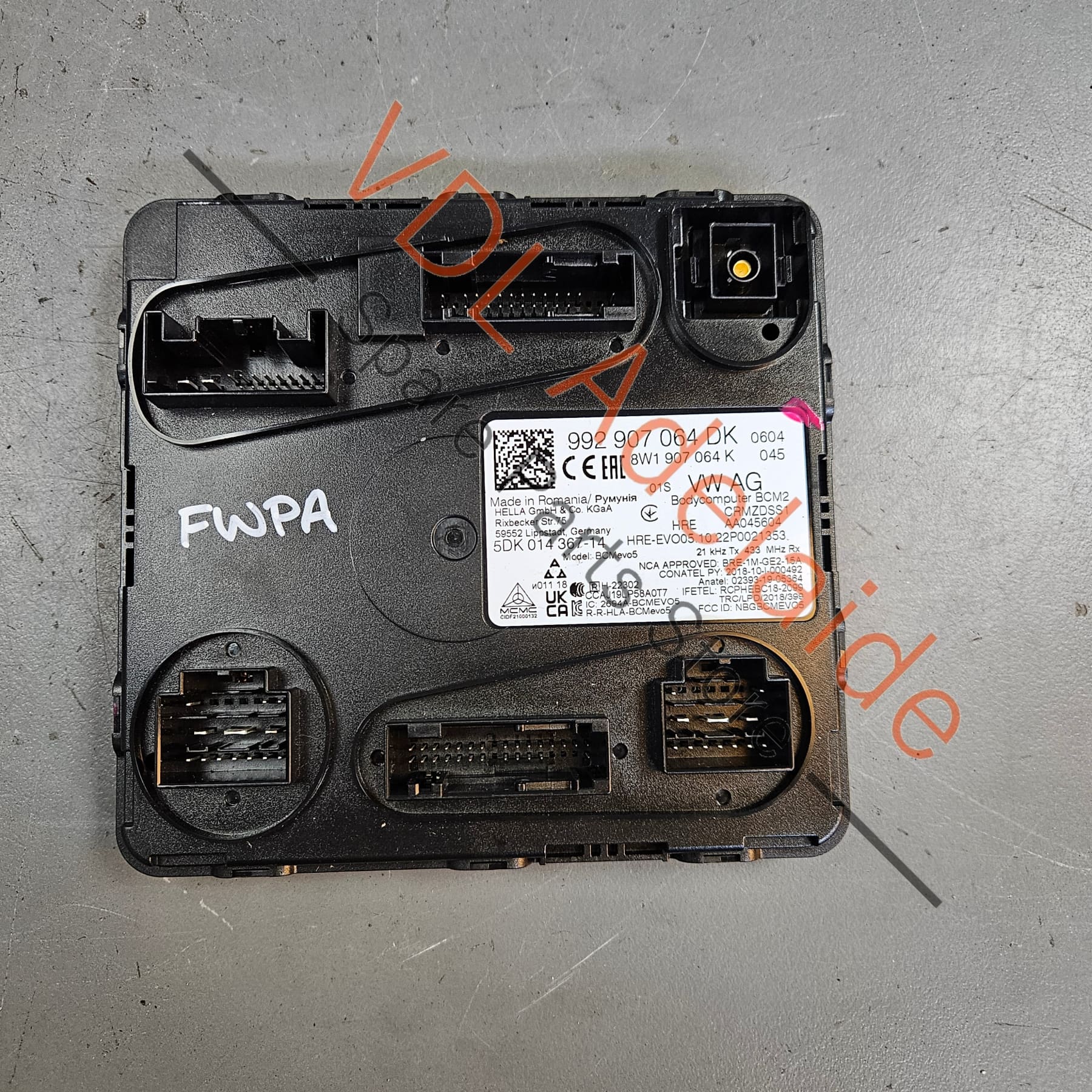 Porsche 911 Audi e-Tron Rear BCM BCM2 Power Supply Module Body Control 992907064DK 992907064CK 992907064AK