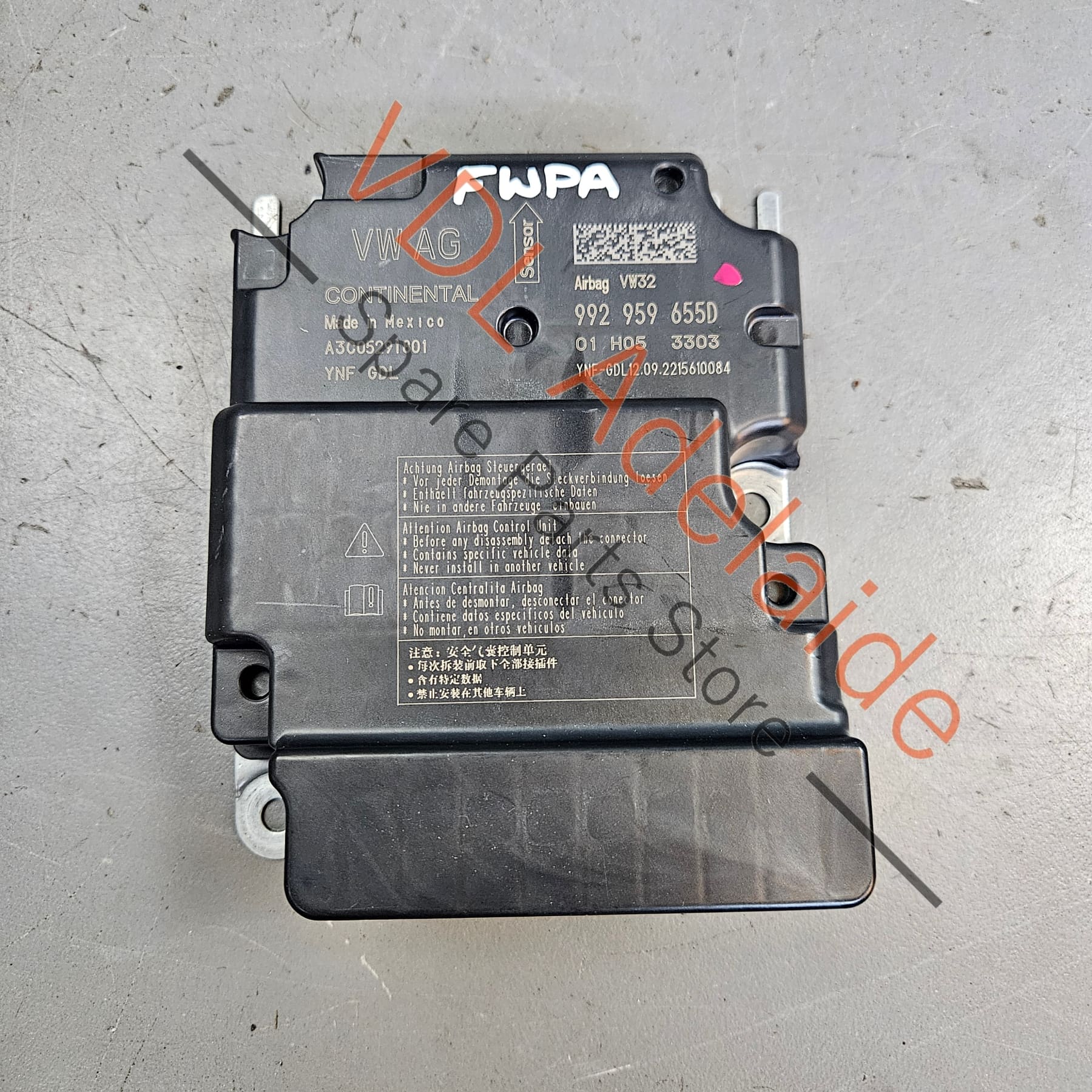 Audi e-Tron Airbag Control Module 992959655D