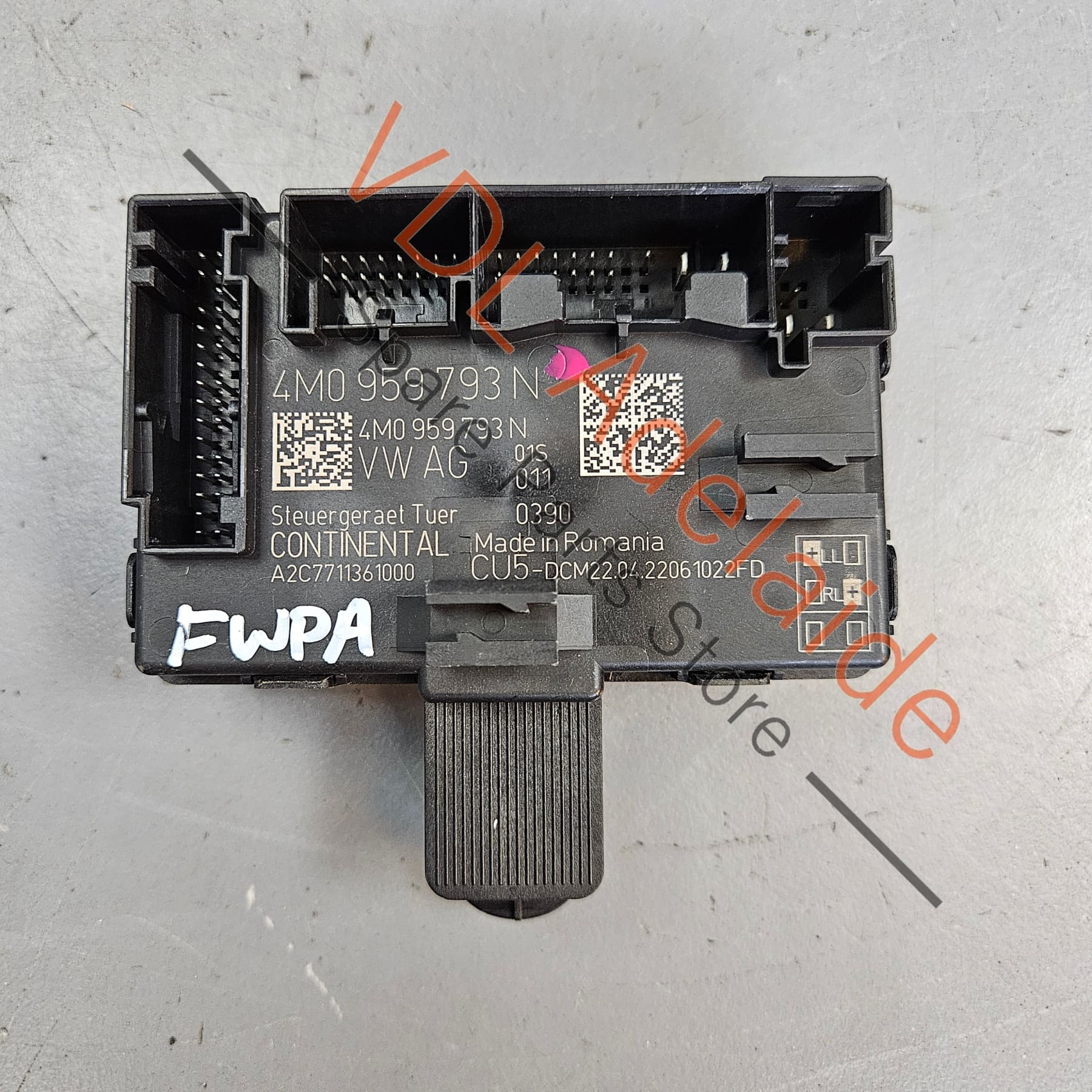 Audi e-Tron Front Drivers Side Door Control Module 4M0959793N