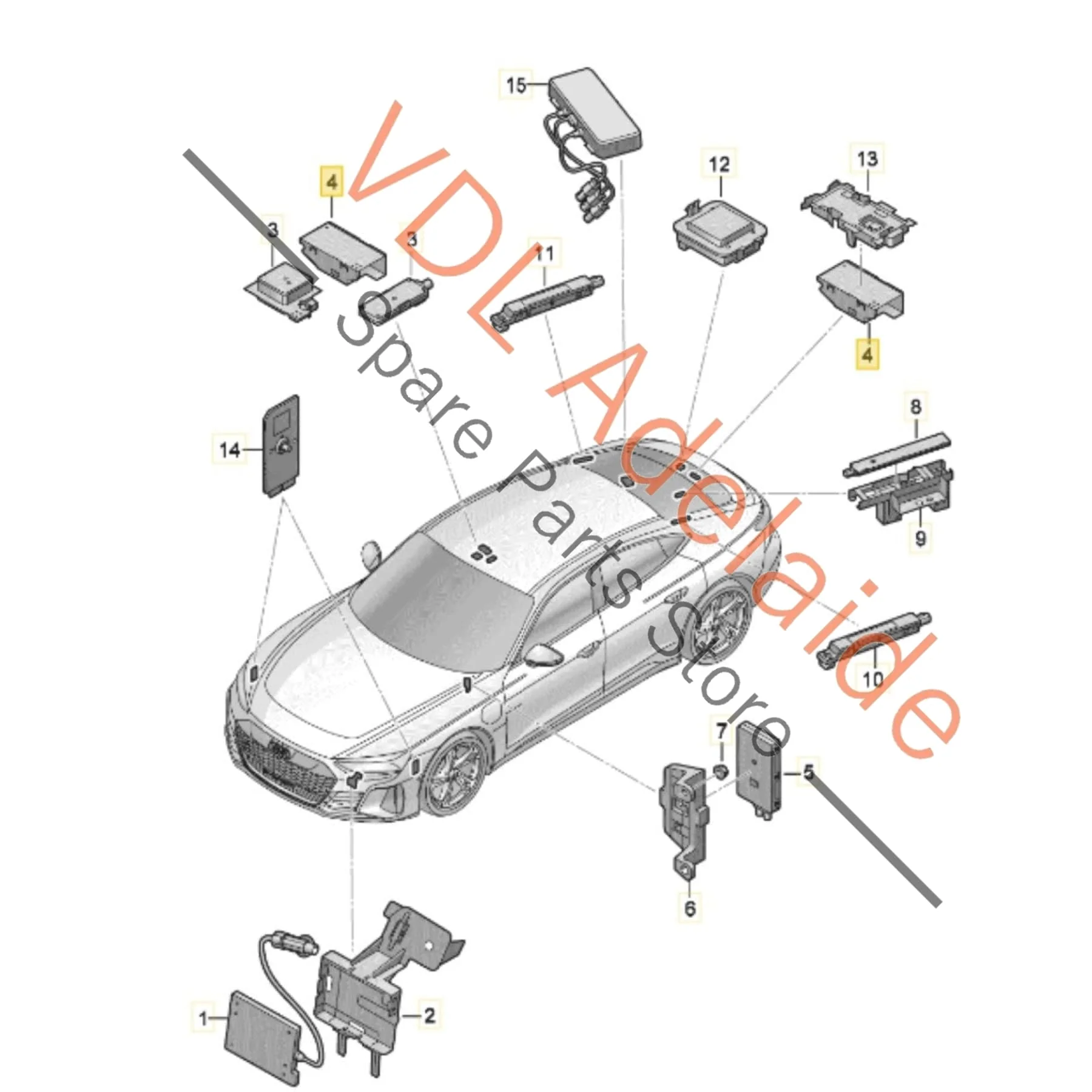 Audi Porsche Upper LTE Aerial Antenna 992035510 - Image 2