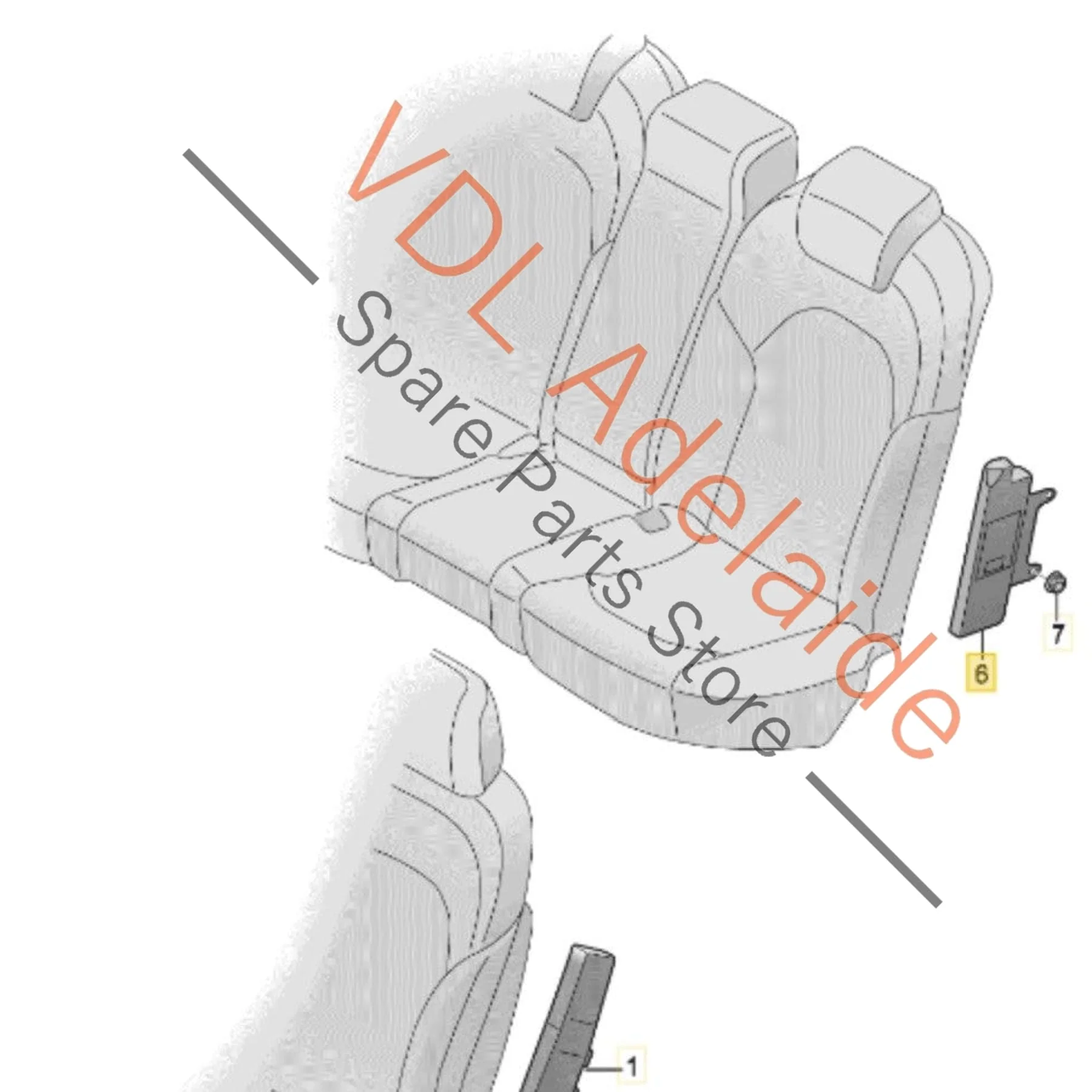 Audi e-Tron GT Rear Left Passenger Airbag Kit 9J1880441E - Image 4