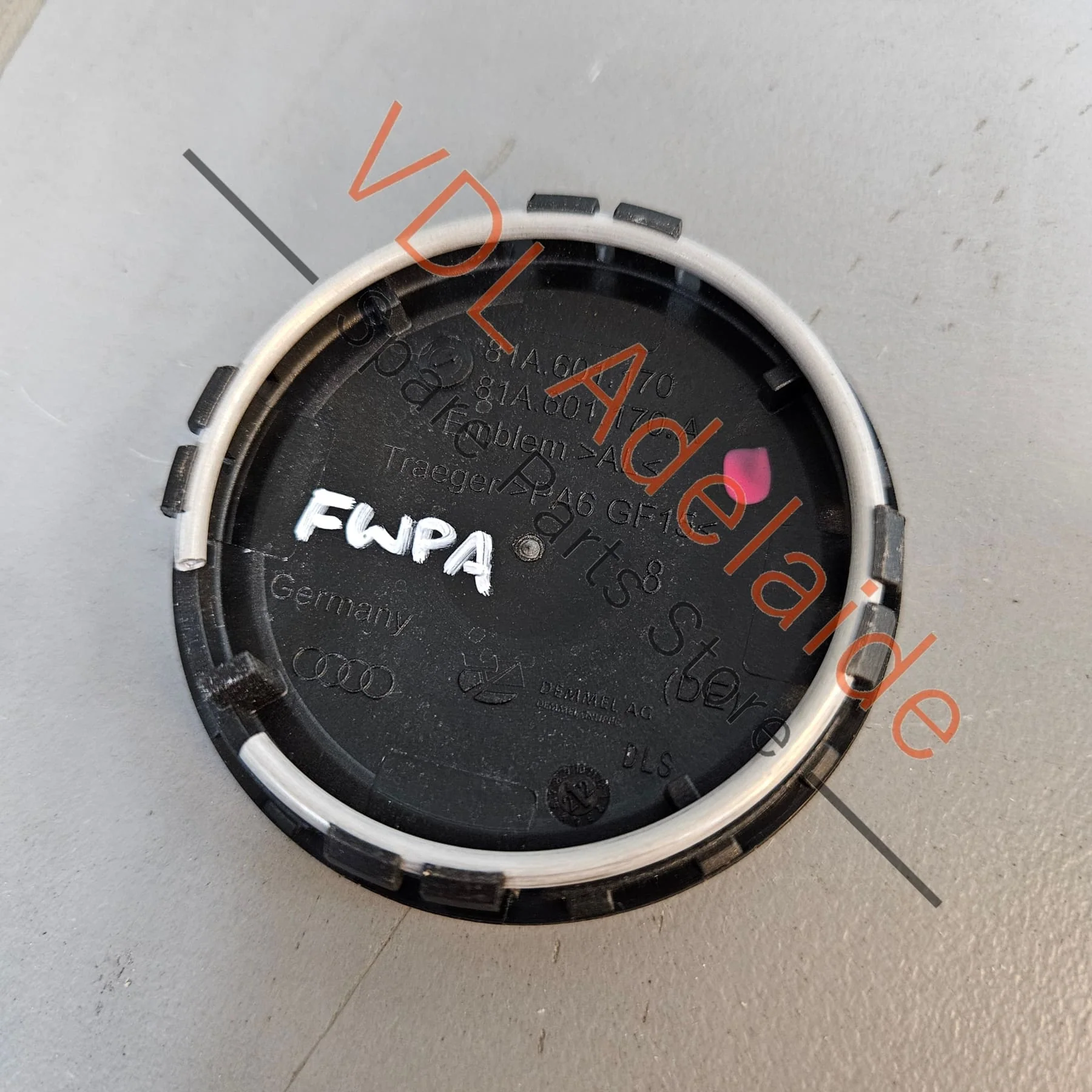 Audi Alloy Wheel Hub Centre Cap Black Glossy 81A601170 - Image 5
