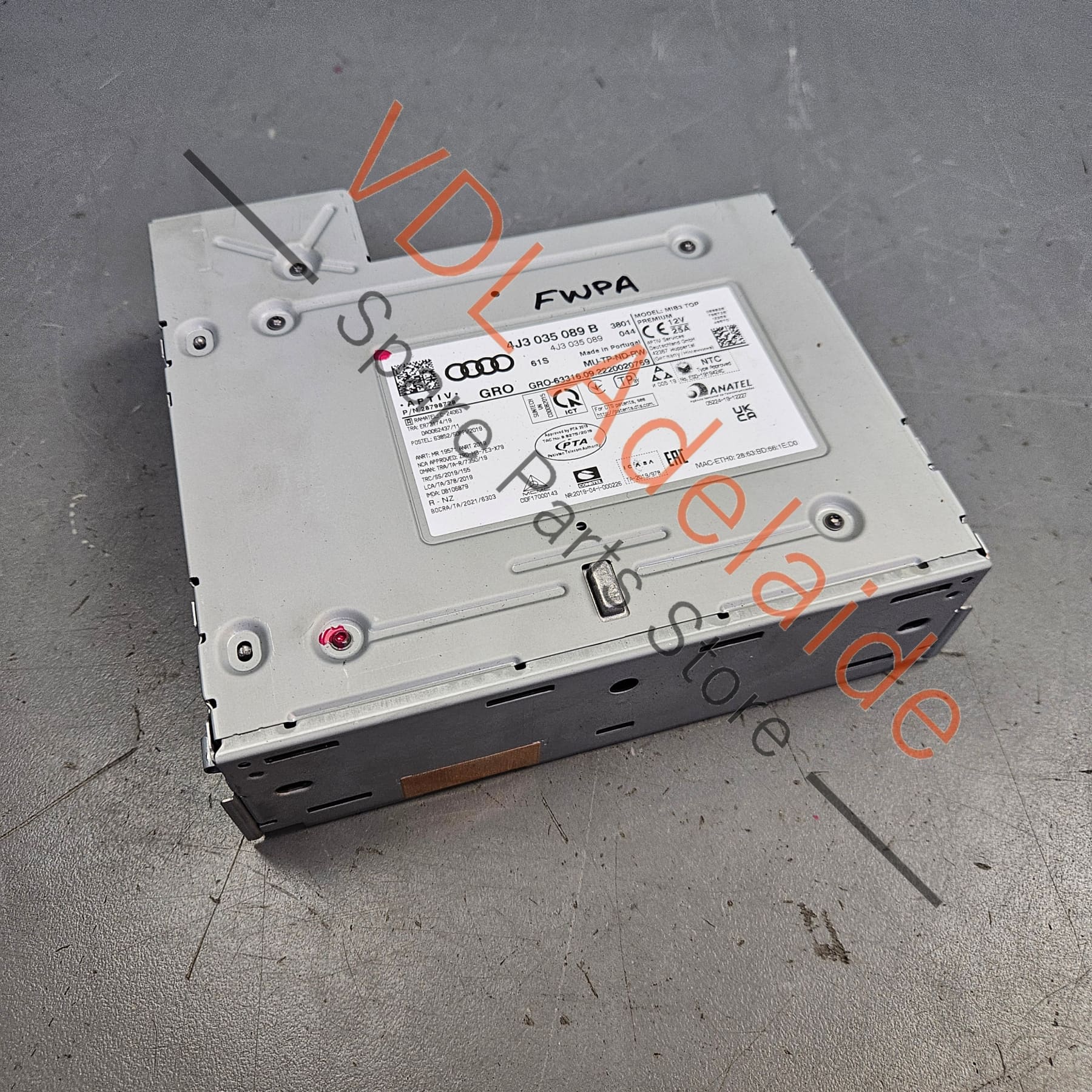 Audi e-Tron Main Central Computer for Infotainment MIB3 Top Premium 4J3035089B