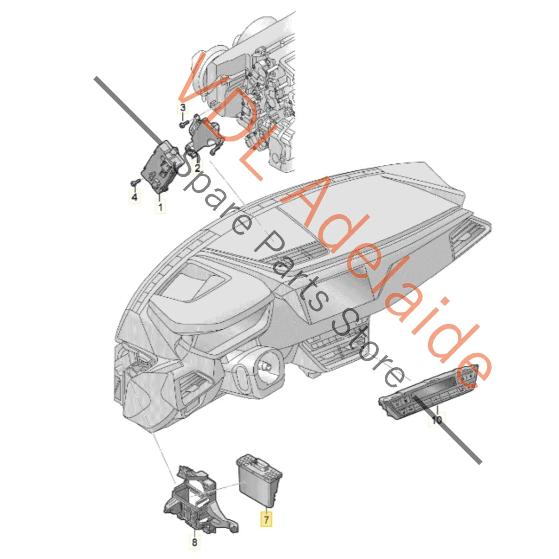 Audi e-Tron Control Unit for Thermal Management Module 4KE965429J - Image 2
