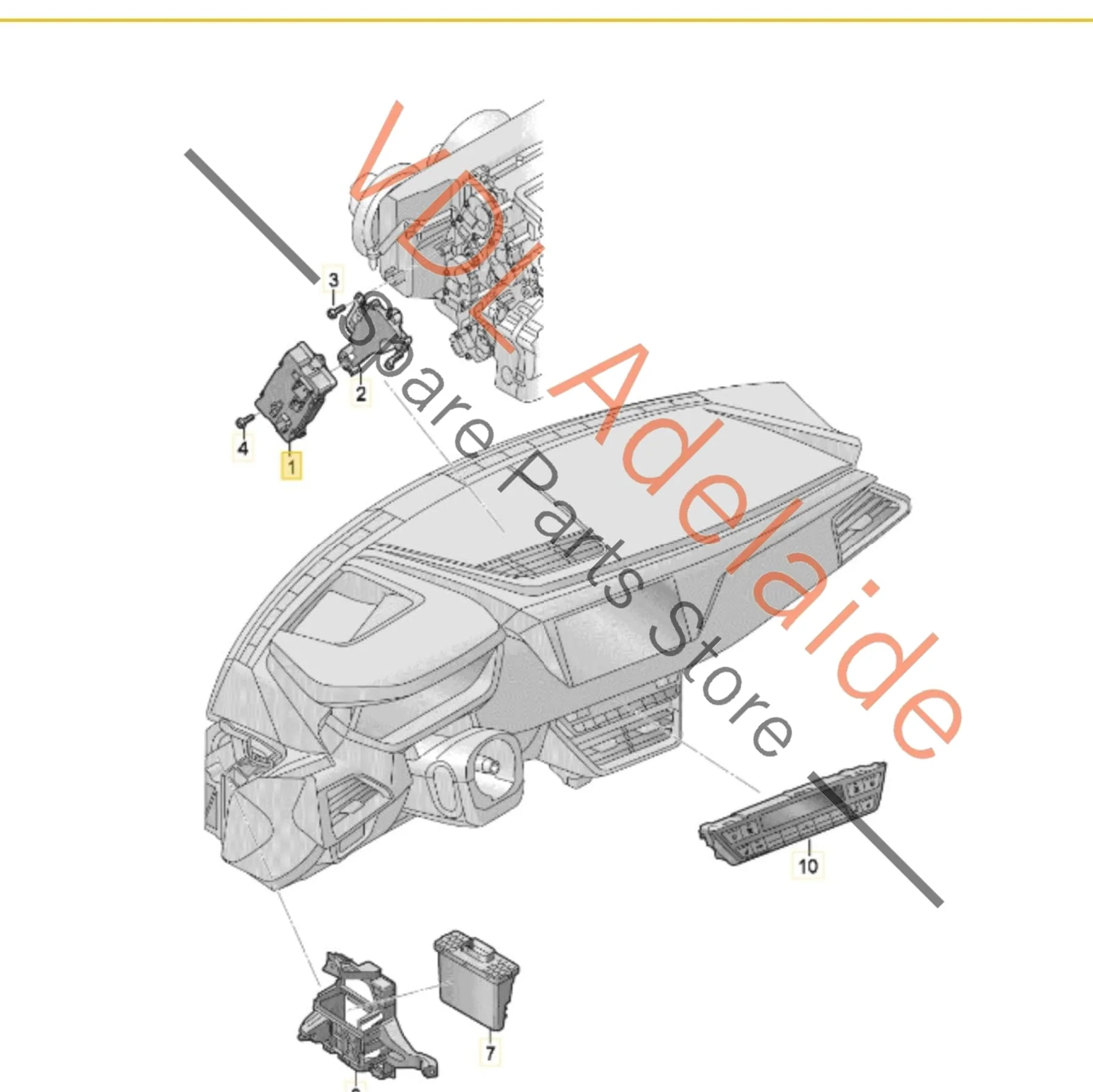 Audi e-Tron Control Unit Module for Air Conditioning 4J3907040 - Image 2