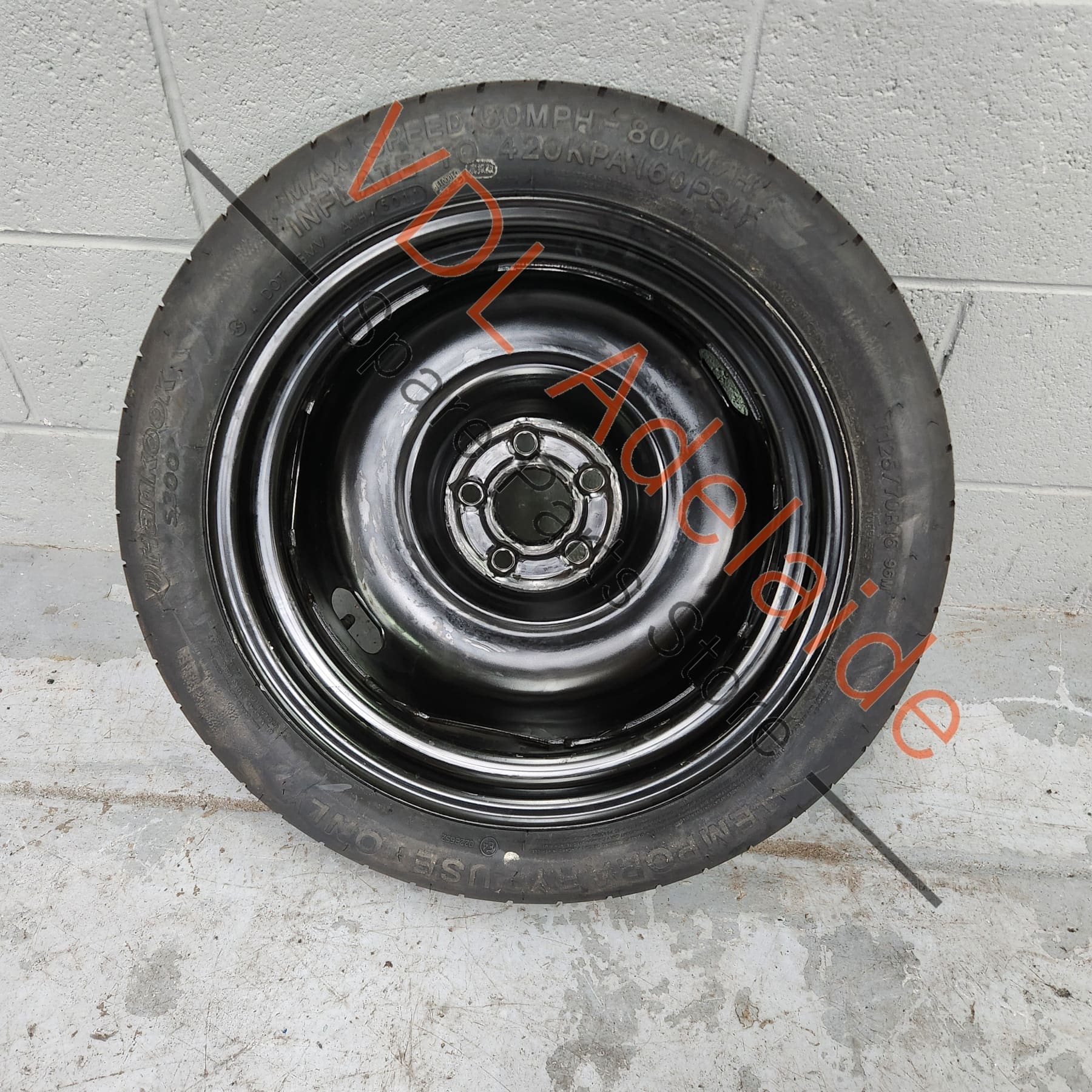 Audi A1 VW Polo Skoda Fabia Space Saver Spare Wheel 3.5J X 16 ET38 5/100 - Image 3