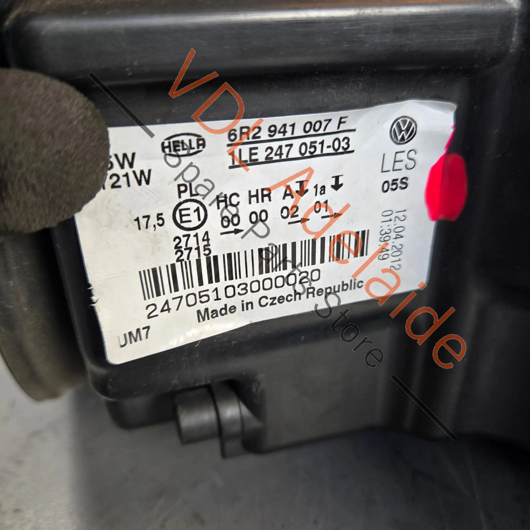 VW Polo 6R Halogen Headlight Left 6R2941007F - Image 6
