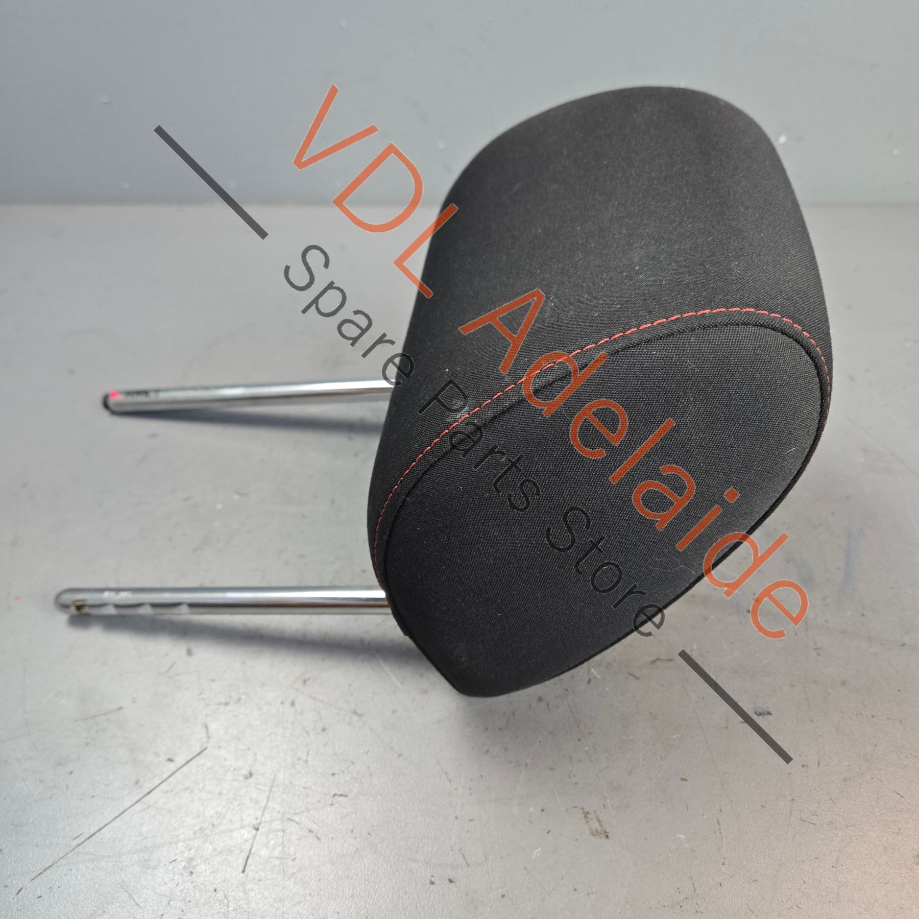 VW Polo Gti 6R Cloth Headrest for front Seat Red Stitch Titanium black/red 6R0881901M YCG - Image 2