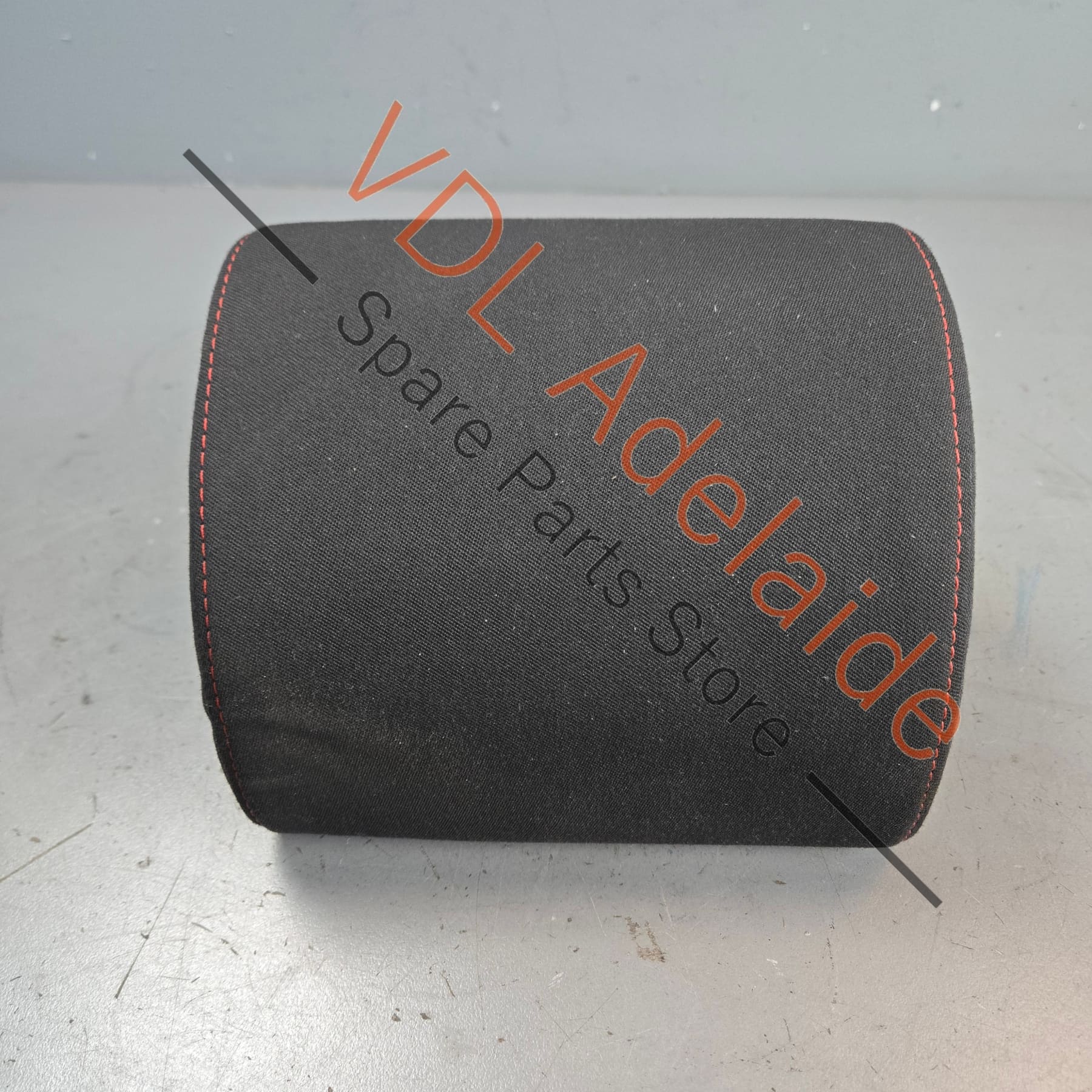 VW Polo Gti 6R Cloth Headrest for Rear Middle Seat Red Stitch Titanium black/red 6R0885902B YCG - Image 3