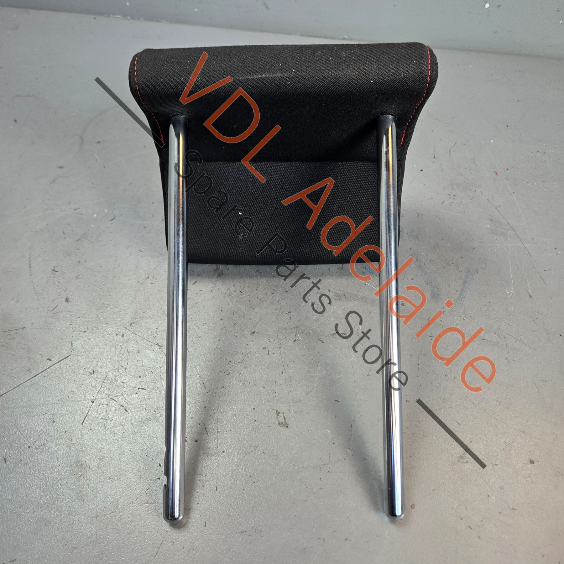 VW Polo Gti 6R Cloth Headrest for Rear Middle Seat Red Stitch Titanium black/red 6R0885902B YCG - Image 4