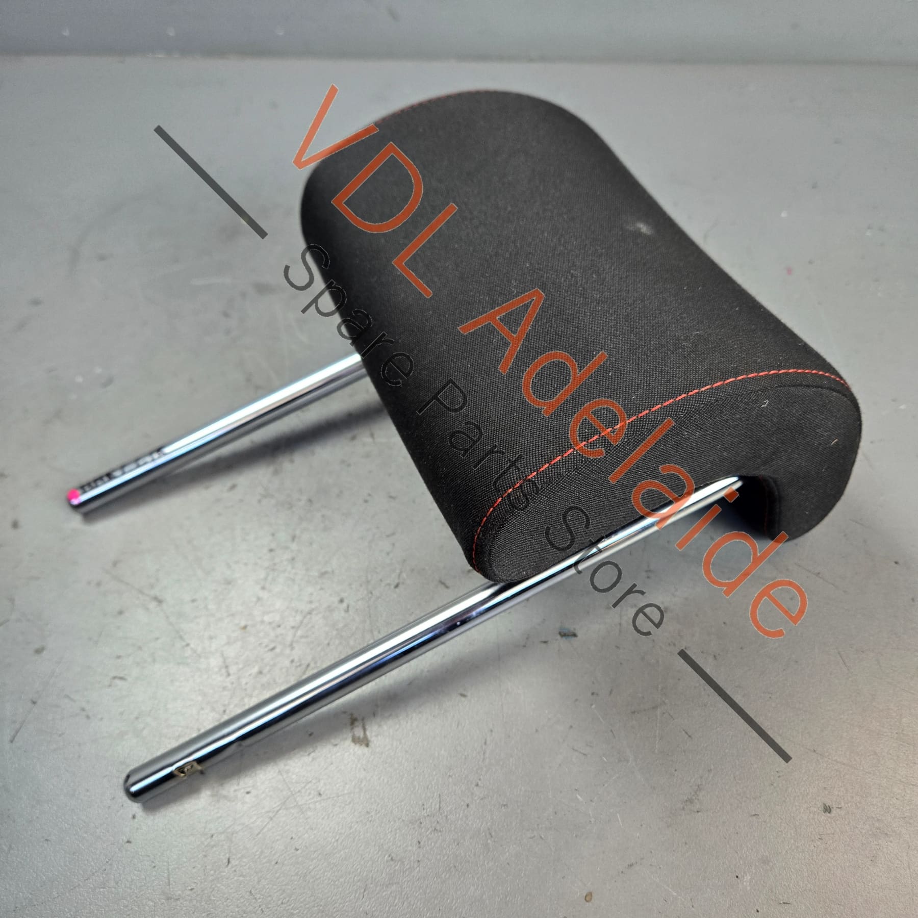 VW Polo Gti 6R Cloth Headrest for Rear Left or Right Seat Red Stitch Titanium black/red 6R0885901B YCG - Image 3