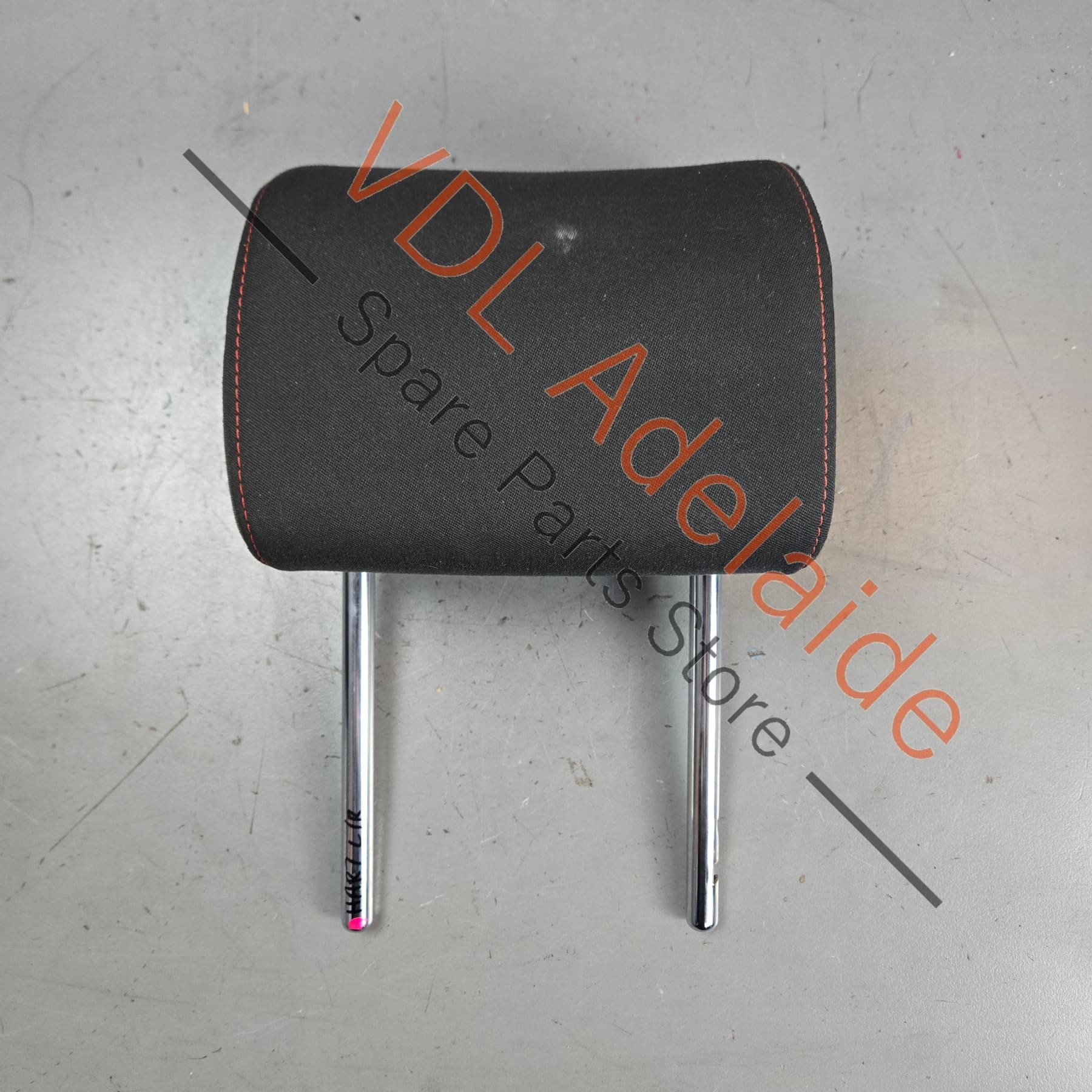 VW Polo Gti 6R Cloth Headrest for Rear Left or Right Seat Red Stitch Titanium black/red 6R0885901B YCG - Image 6