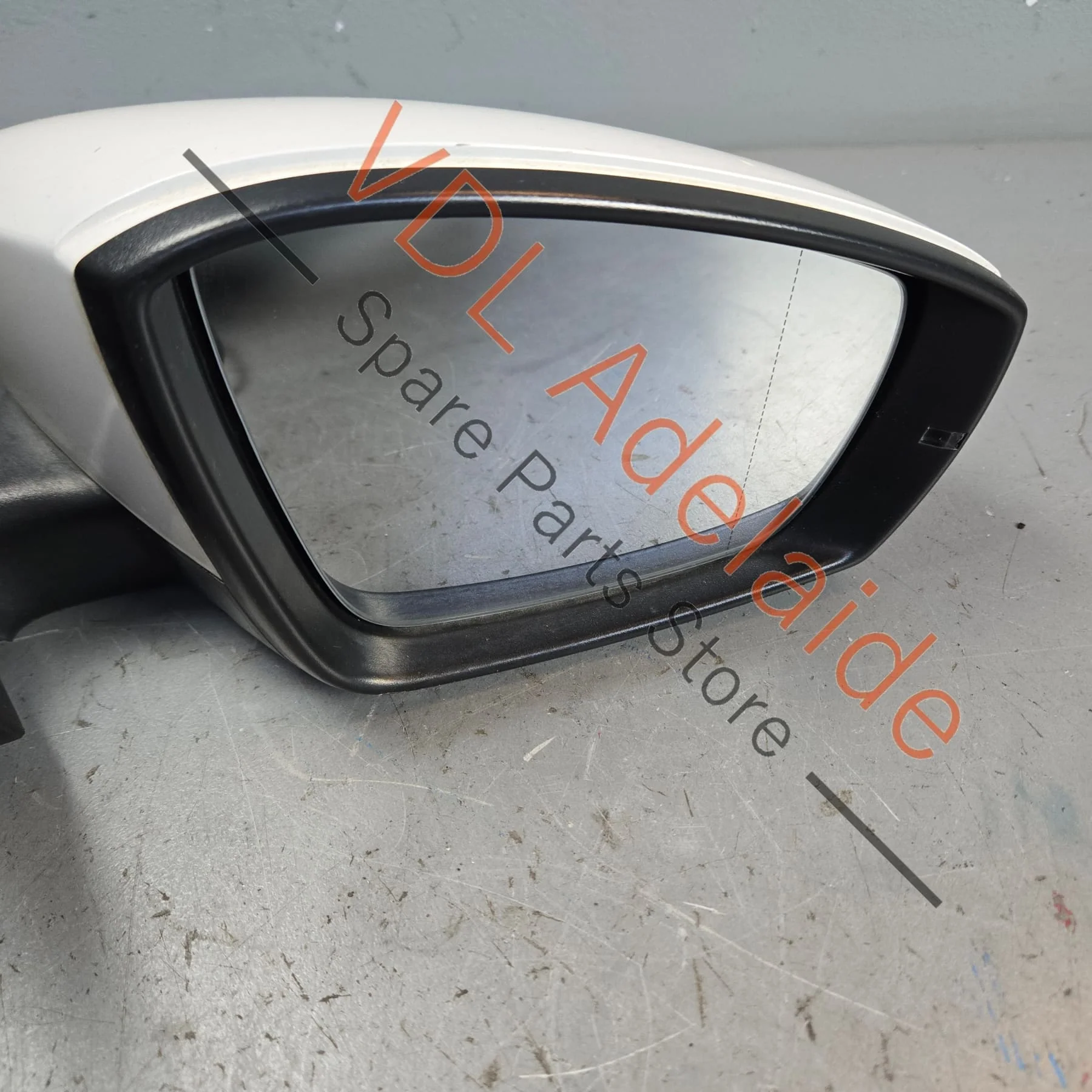 VW Polo MK5 6R Right Side Exterior Mirror Complete with Glass & Cover Candy White B4 / B9A - Image 2