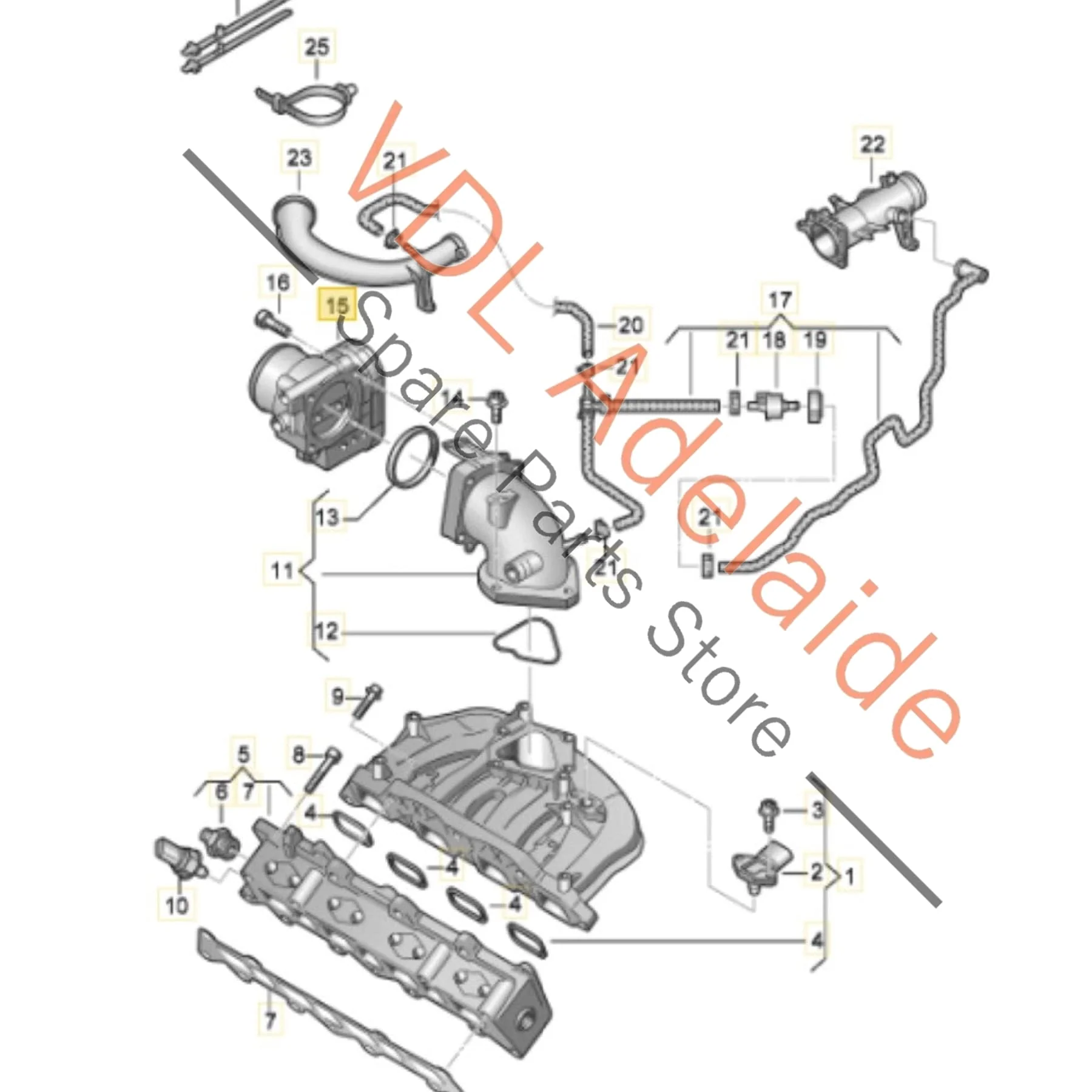 VW Golf Tiguan Polo Audi 1.4 Throttle Valve Body 03C133062AA - Image 2