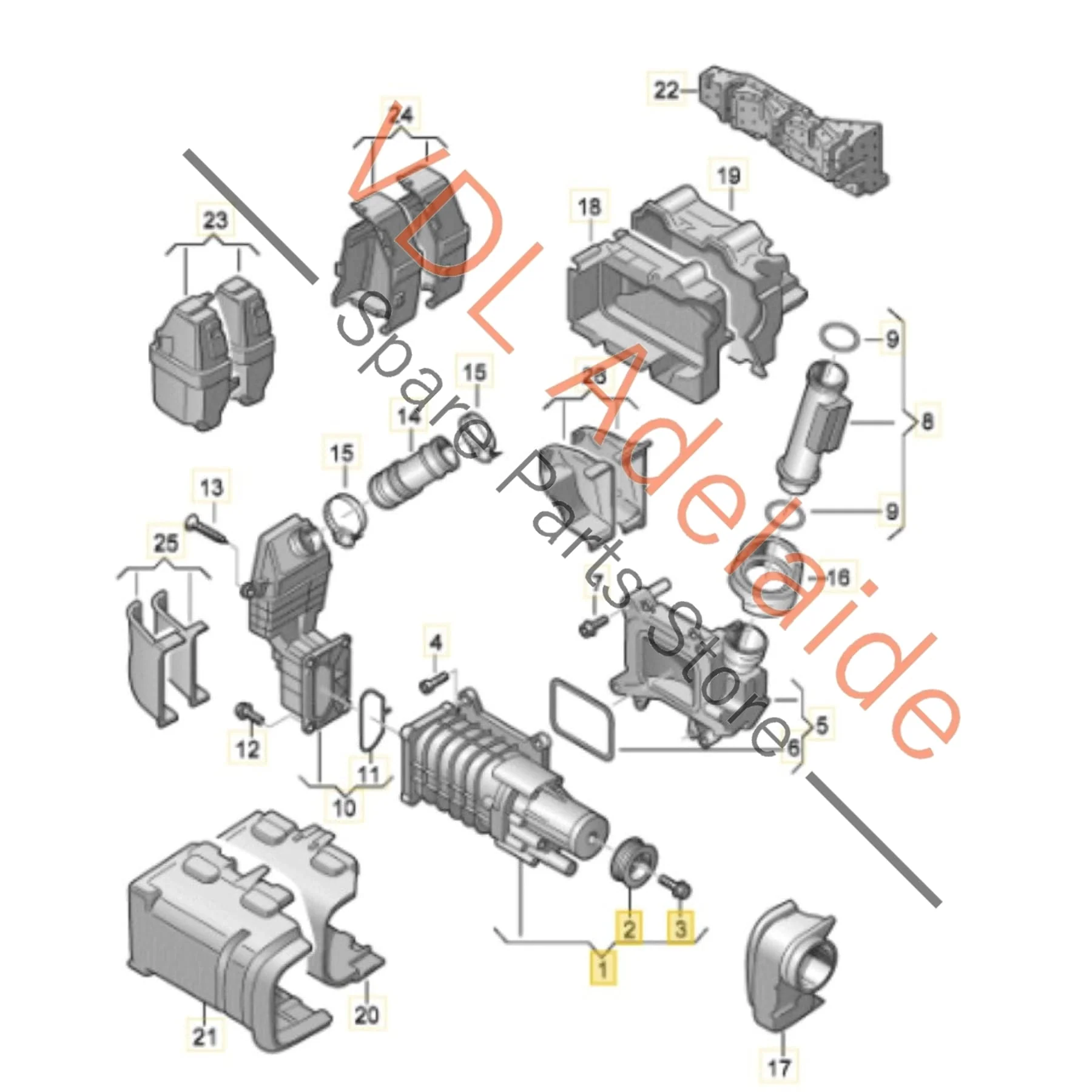 VW Audi Supercharger Compressor for 1.4 CTH CAV Engine 118-132kw 03C145601E - Image 2