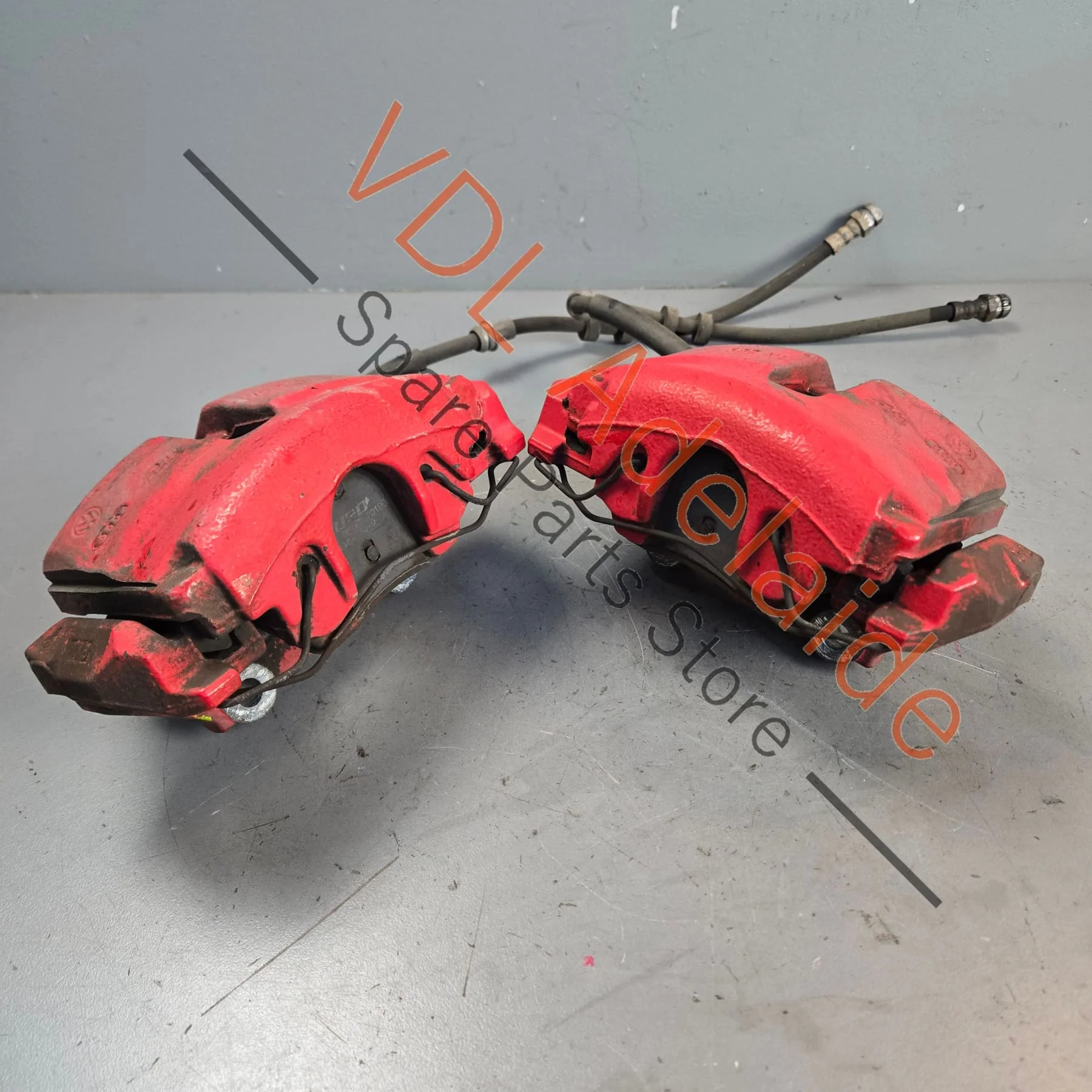 VW Polo 6R Gti Tornado Red Brake Caliper Set Front 1K0615123M 1K0615124M 6R0615125A for 288x25mm rotor