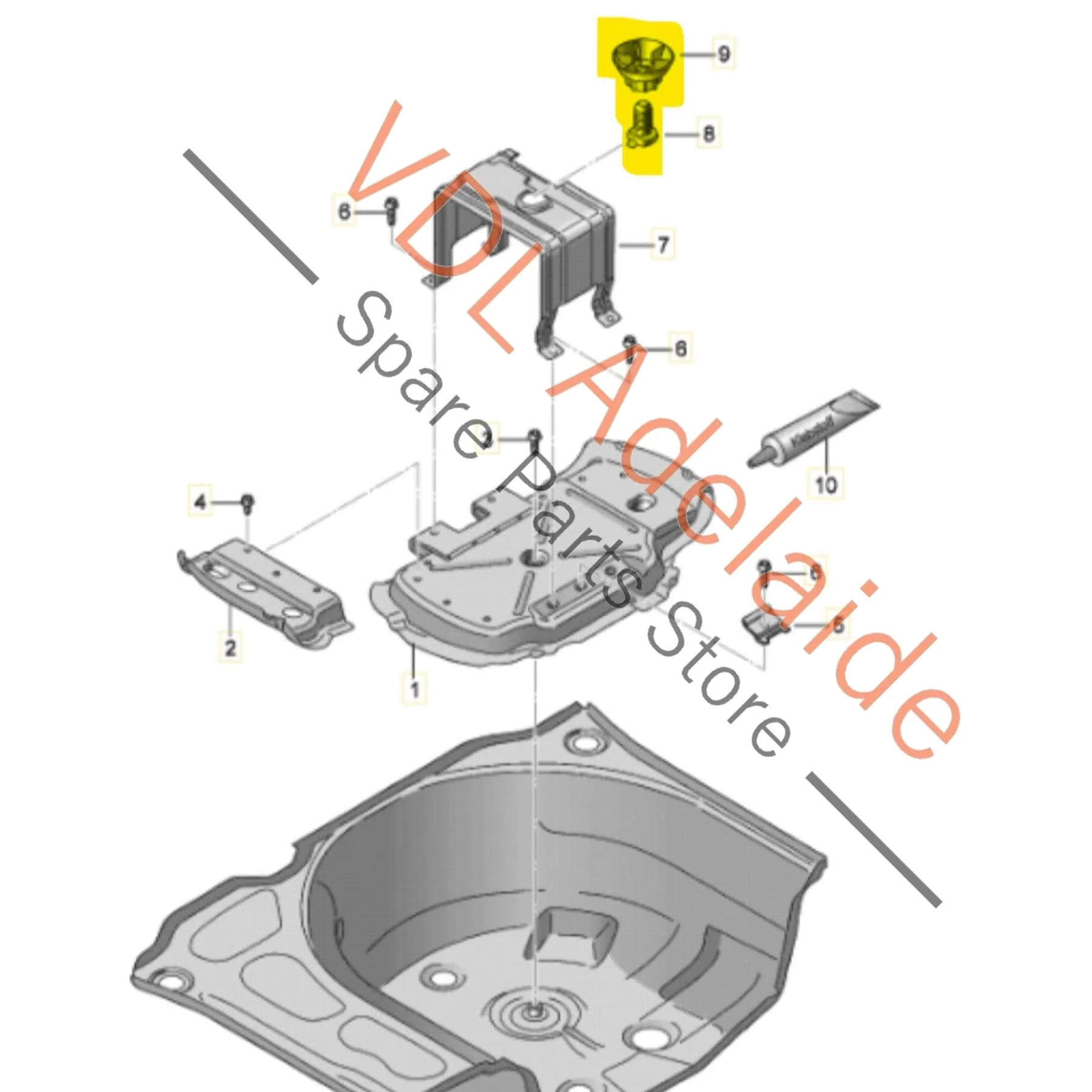 VW Polo Spare Wheel Mounting Bolt & Lug 6J0803899 8K0804899 - Image 4
