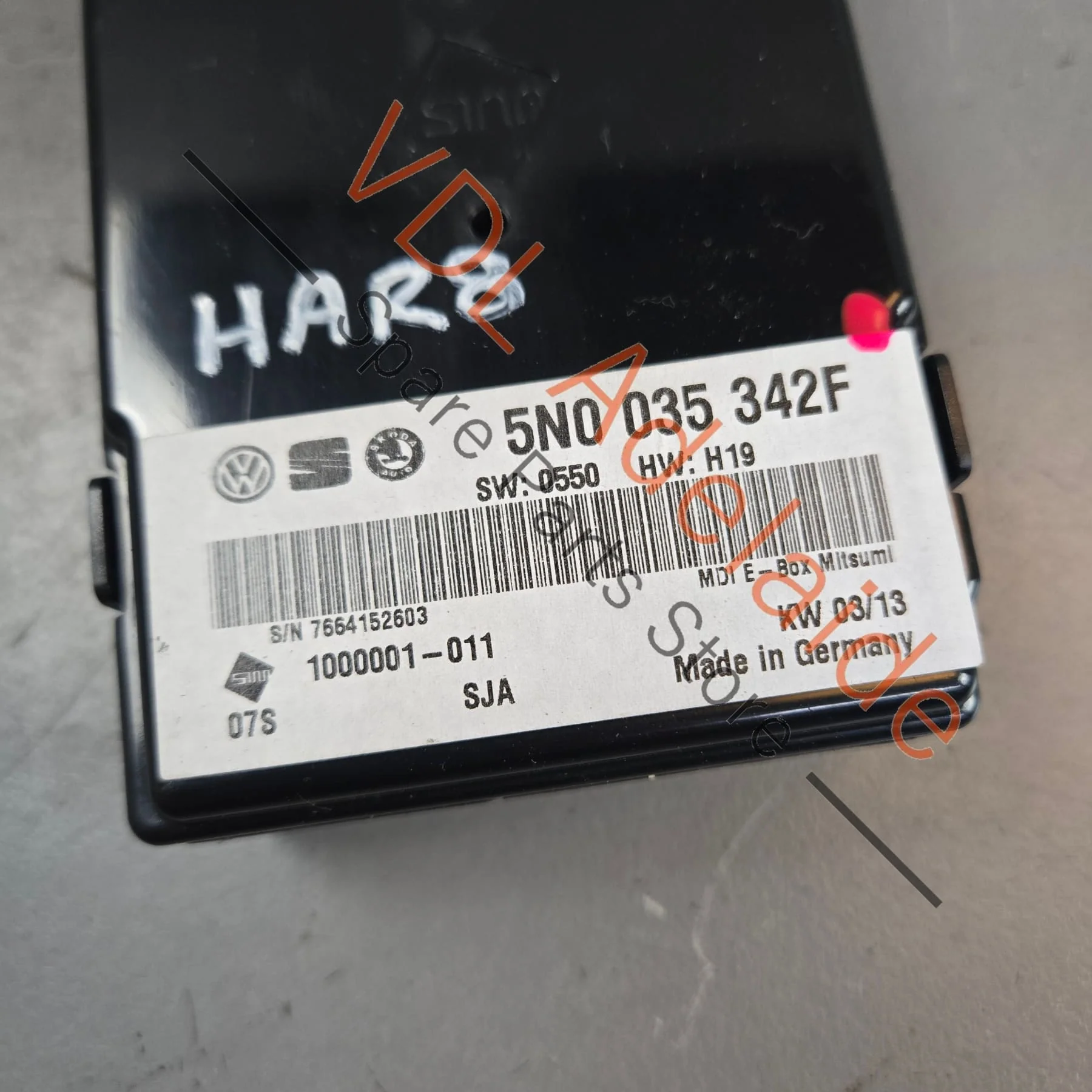 VW Polo Multimedia Interface Box Media-In Control Unit 5N0035342F - Image 3