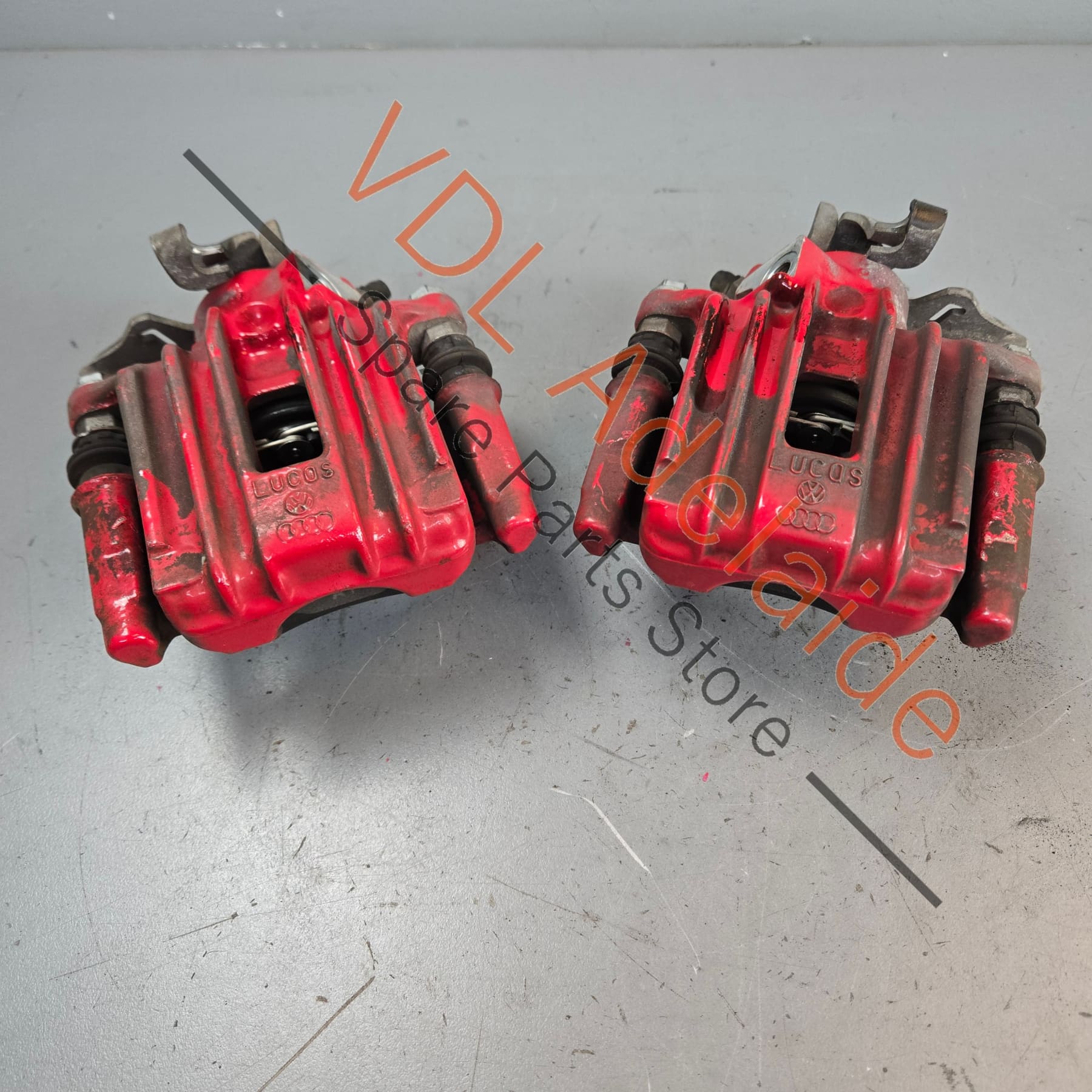 VW Polo Gti Rear Brake Caliper Set Left & Right with carriers & Bolts 6R0615423A 6R0615425A 230mm x 9mm