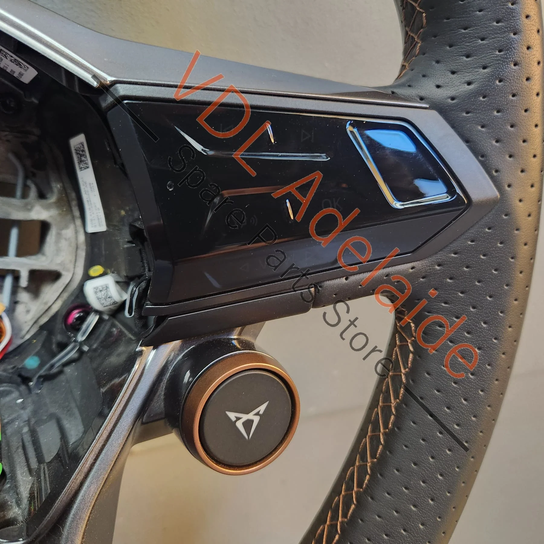 Cupra Born K11 Sport Leather Steering Wheel Active Grey/Satin Black 10E419091AHFJJ - Image 7