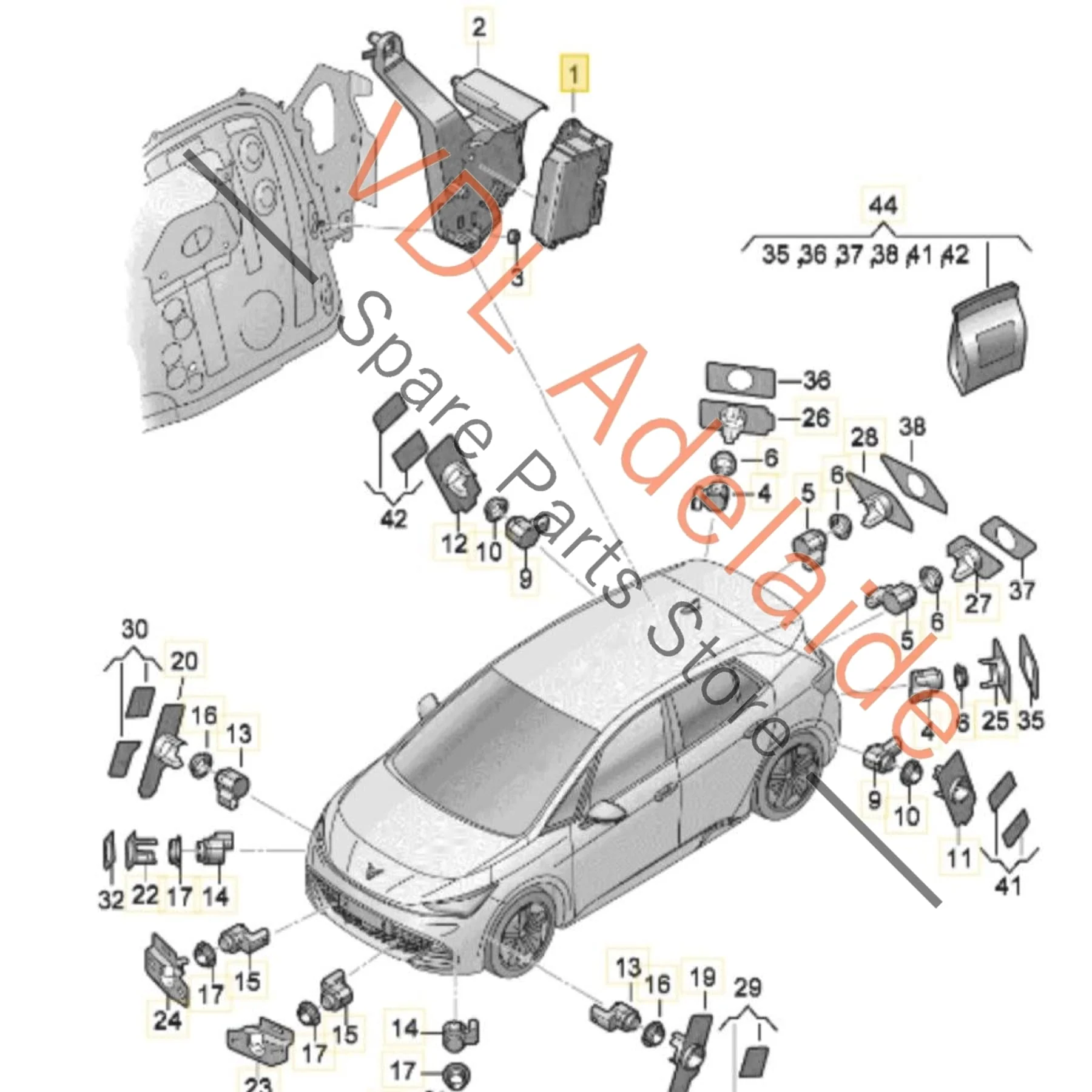 Cupra Born K11 Parking Aid Control Module 1EA919300 - Image 2