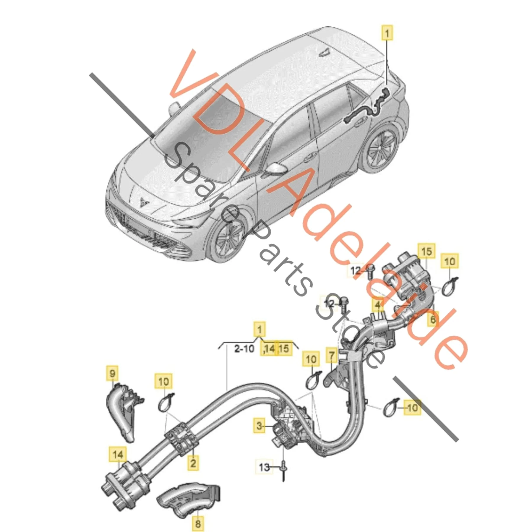 Cupra Born K11 High-Voltage Cable From Battery to Engine 10A971531BQ - Image 2