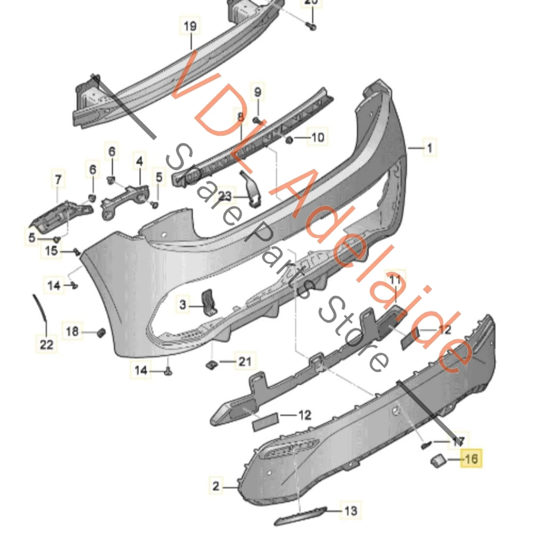 Cupra Born Rear Bumper Reversing Camera 5WA980546D 10E807210A - Image 2