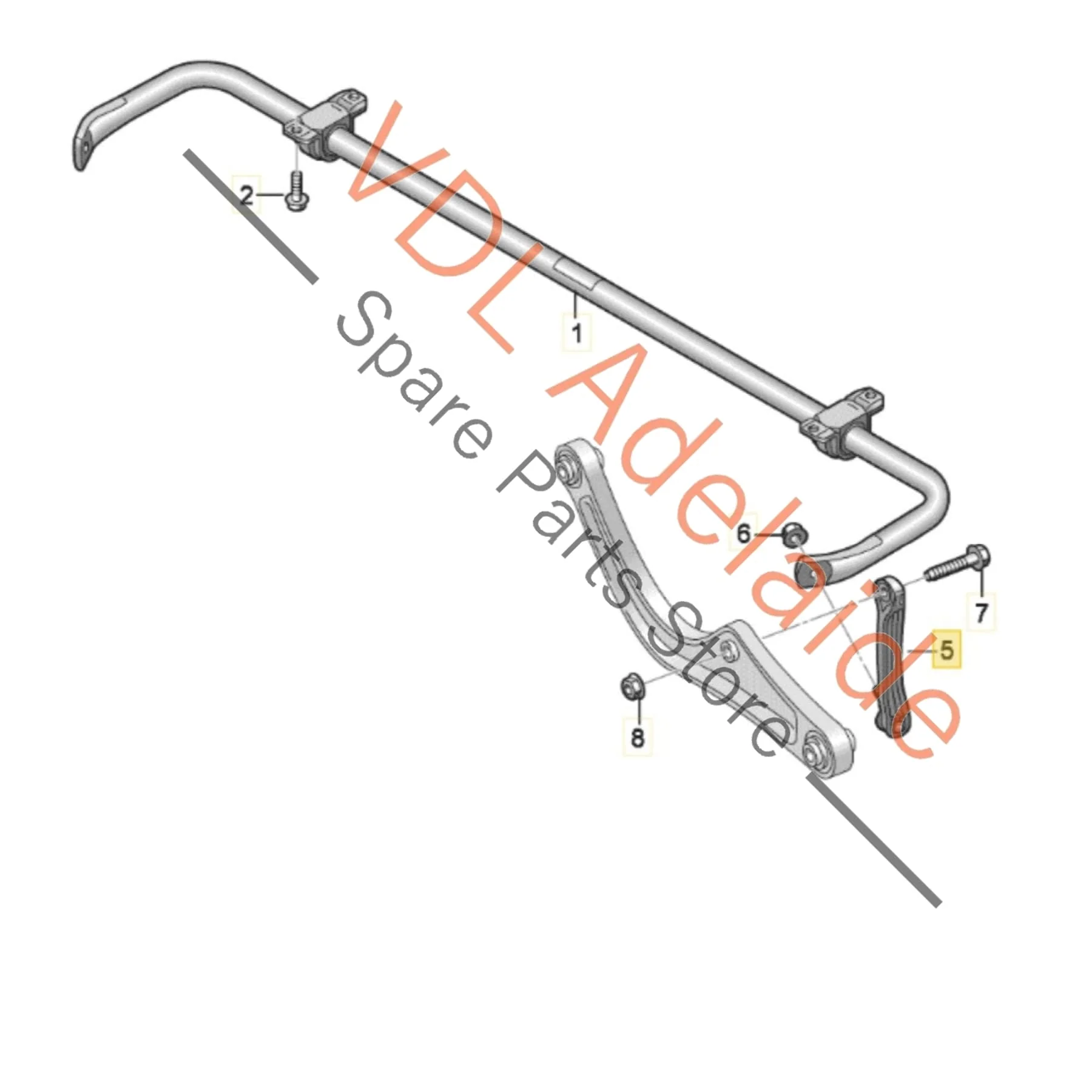 Cupra Born Rear Swaybar Roll Bar Coupling Linkage Set Pair 1EA505465A 1EA505466 - Image 2